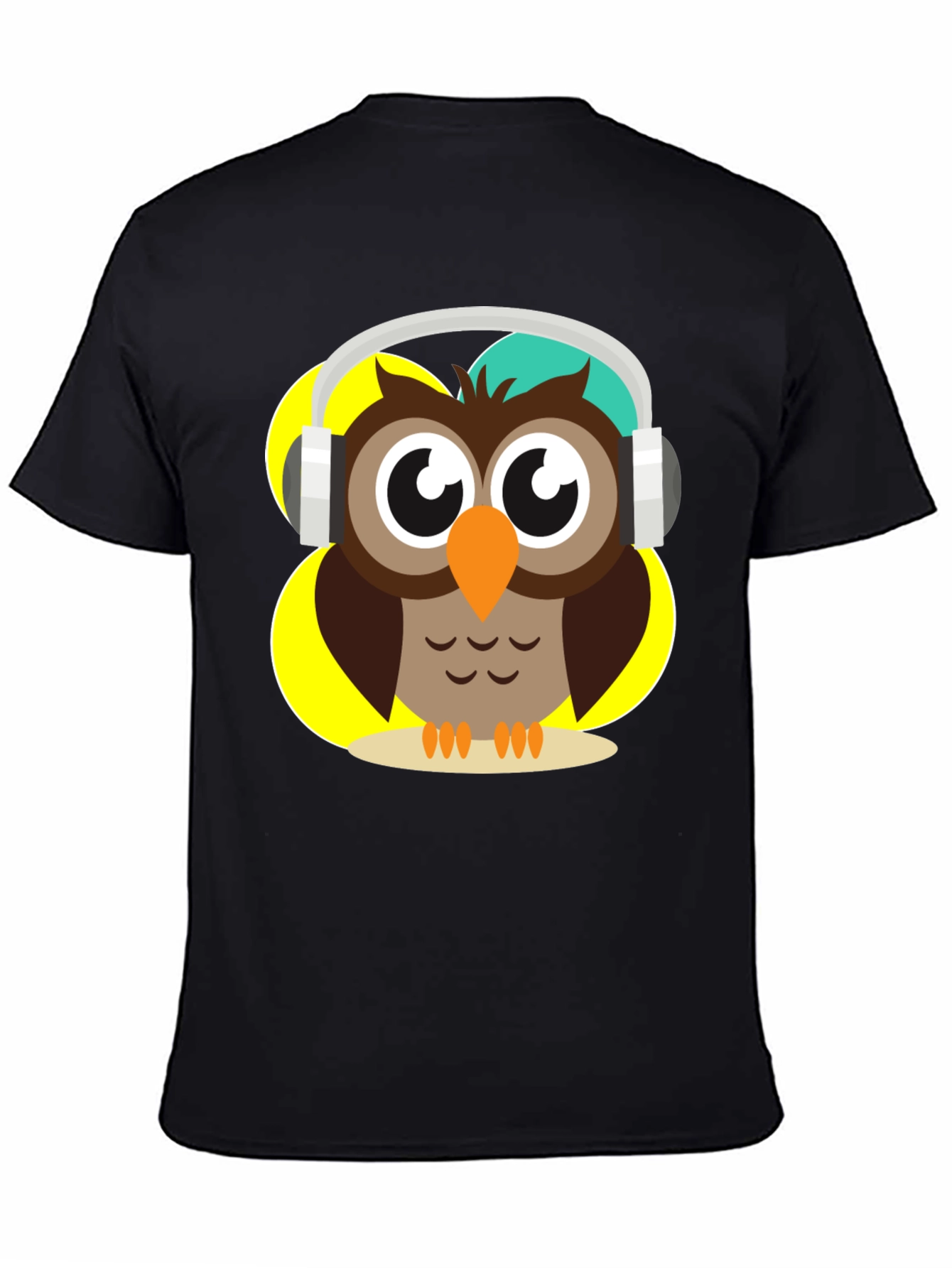 Owl Wearing Headphones Graphic T-Shirt