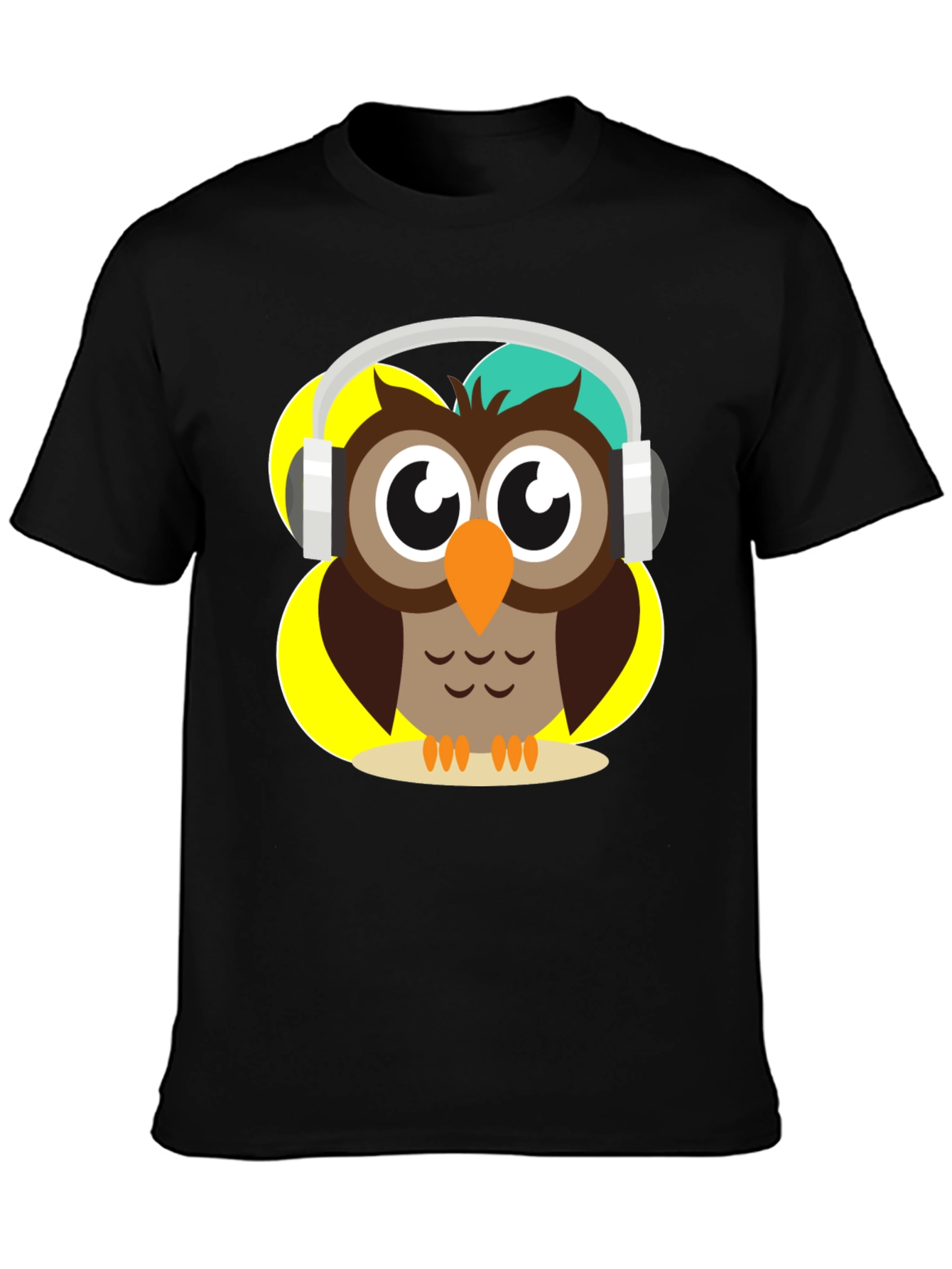 Owl Wearing Headphones Graphic T-Shirt