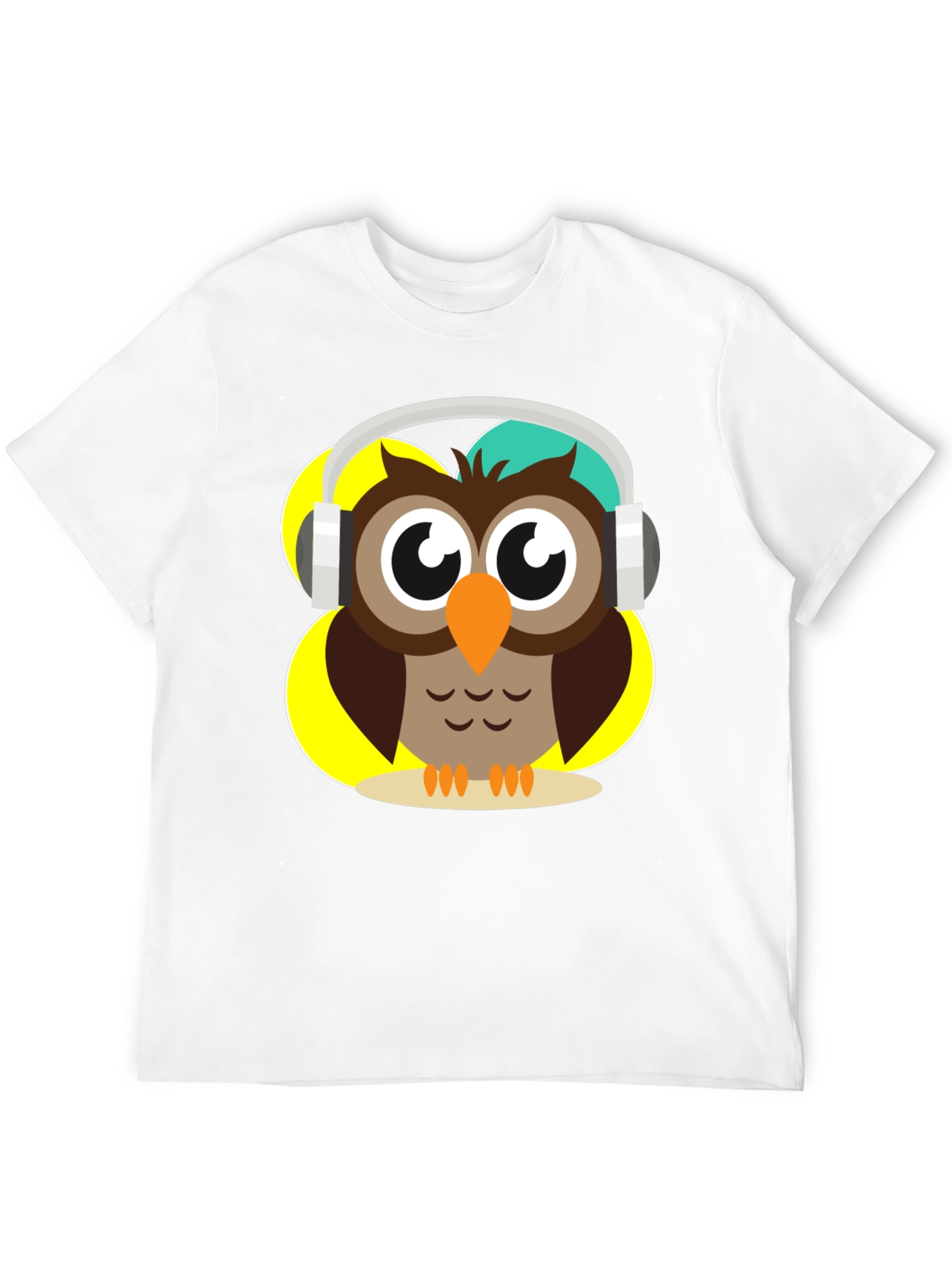 Owl Wearing Headphones Graphic T-Shirt