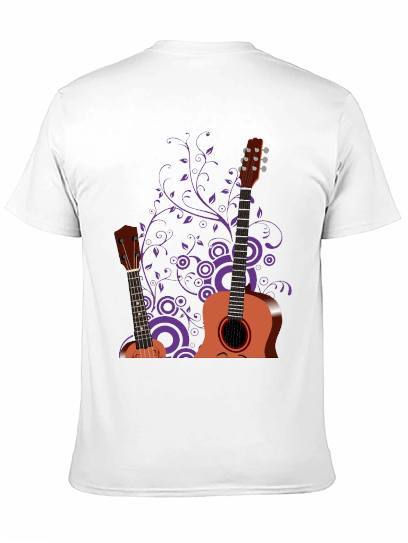 Stylish Guitar Graphic Black T-Shirt - Music Lover Tee
