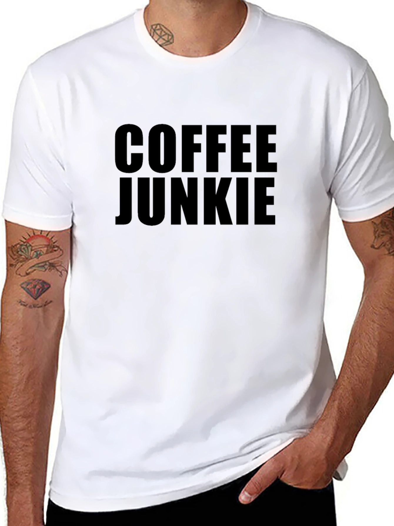 Coffee Junkie Black T-Shirt