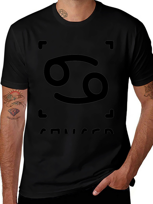 Cancer Zodiac T-Shirt - Black Graphic Tee