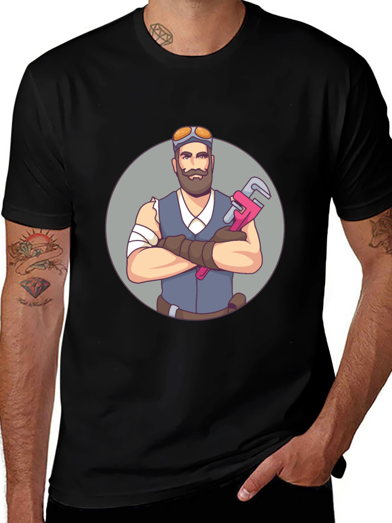 Steam Punk Plumber Graphic T-Shirt