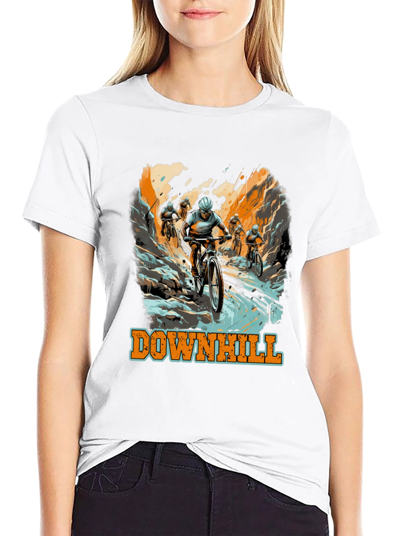 Downhill Mountain Biking Graphic Tee