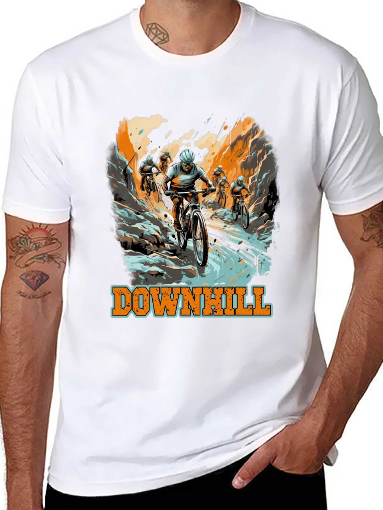 Downhill Mountain Biking Graphic Tee
