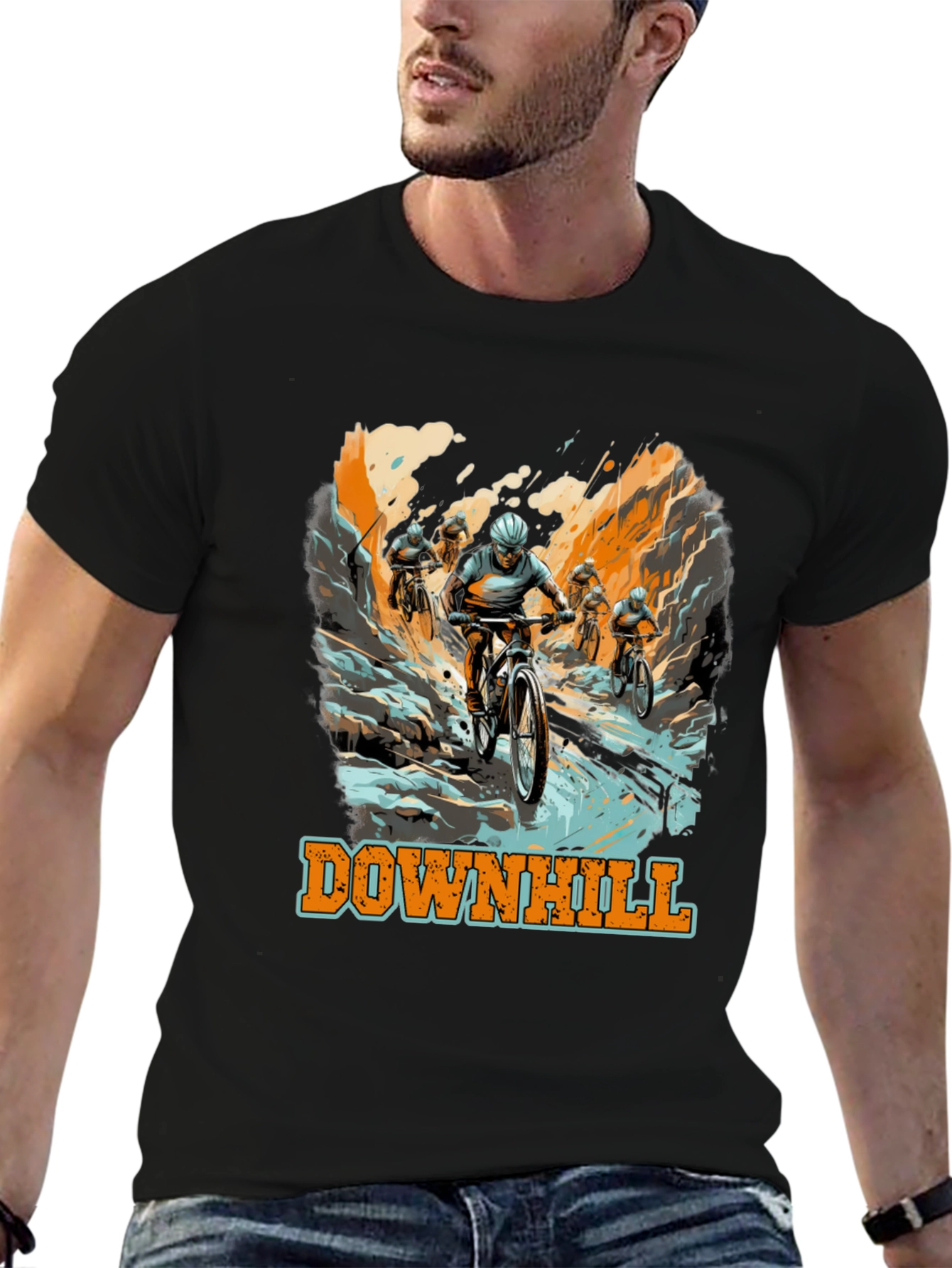 Downhill Mountain Biking Graphic Tee
