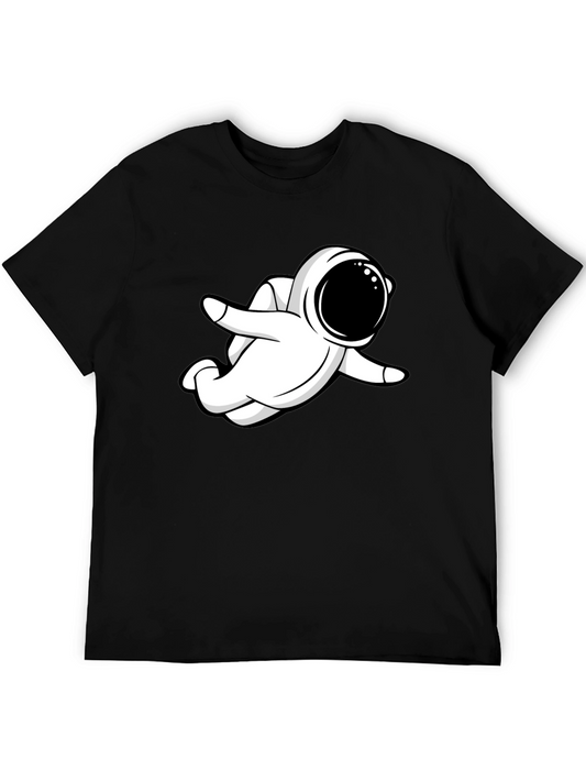 Astronaut Graphic T-Shirt - Black Cotton Tee