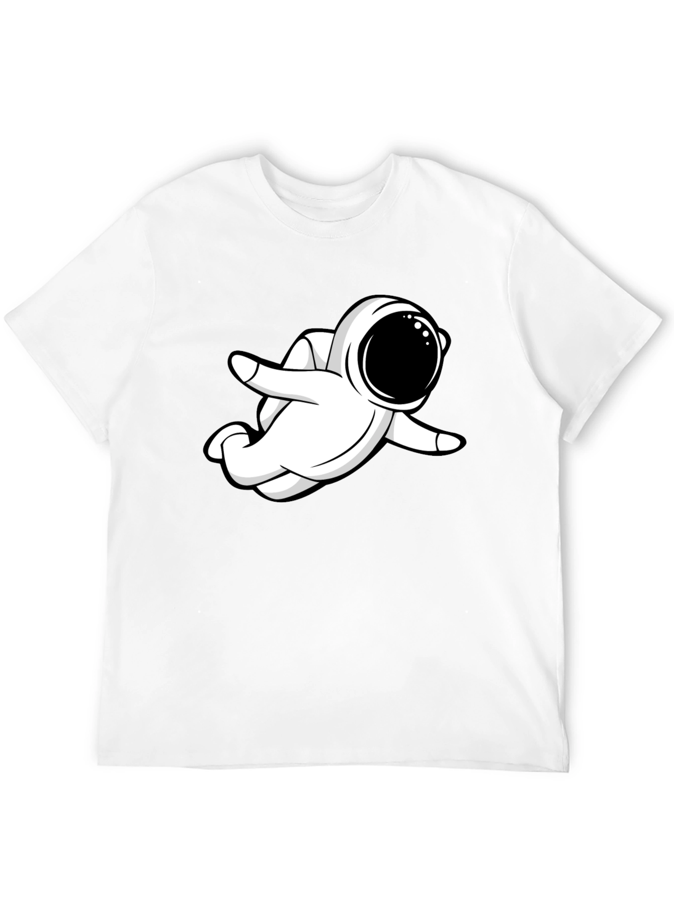 Astronaut Graphic T-Shirt - Black Cotton Tee