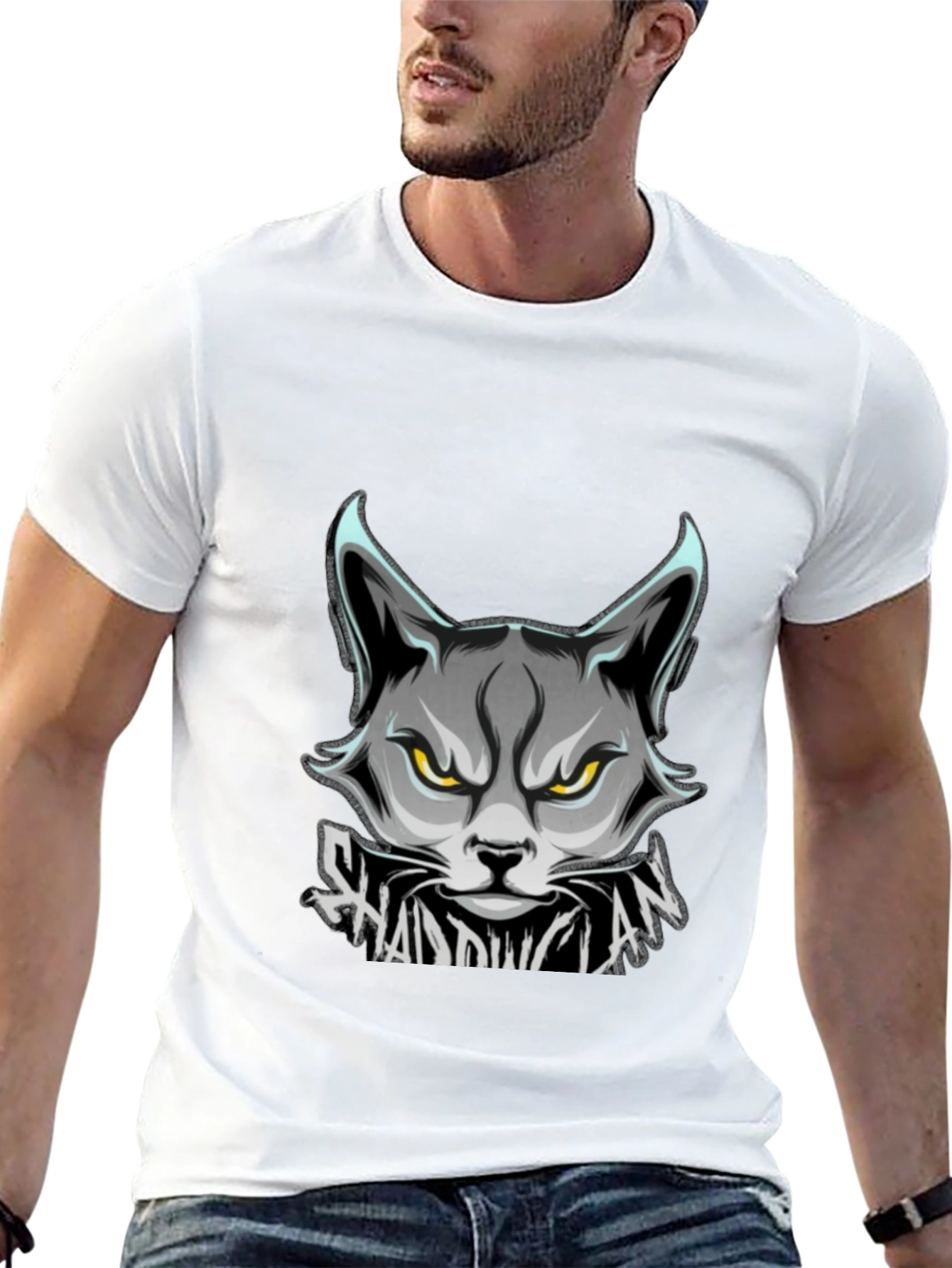 Shadowclan Cat Graphic T-Shirt - Stylish Mens Tee
