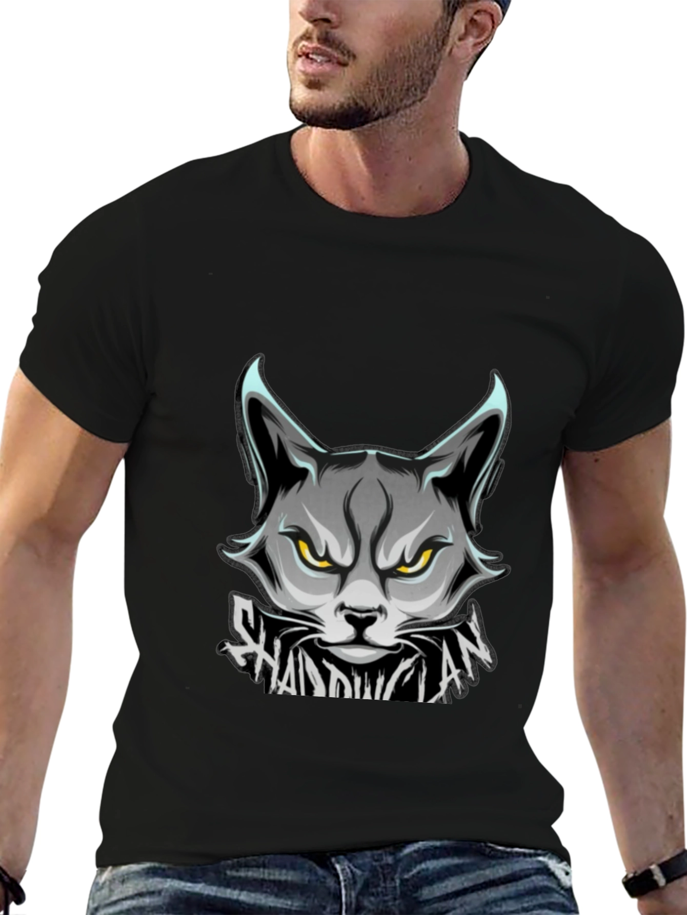 Shadowclan Cat Graphic T-Shirt - Stylish Mens Tee