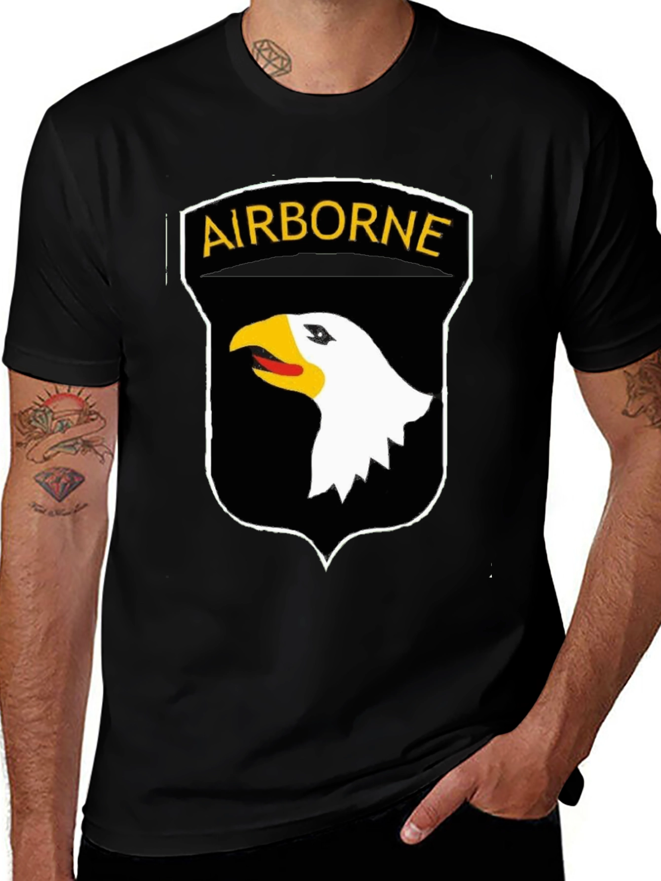 Airborne Eagle Emblem T-Shirt - Military Pride