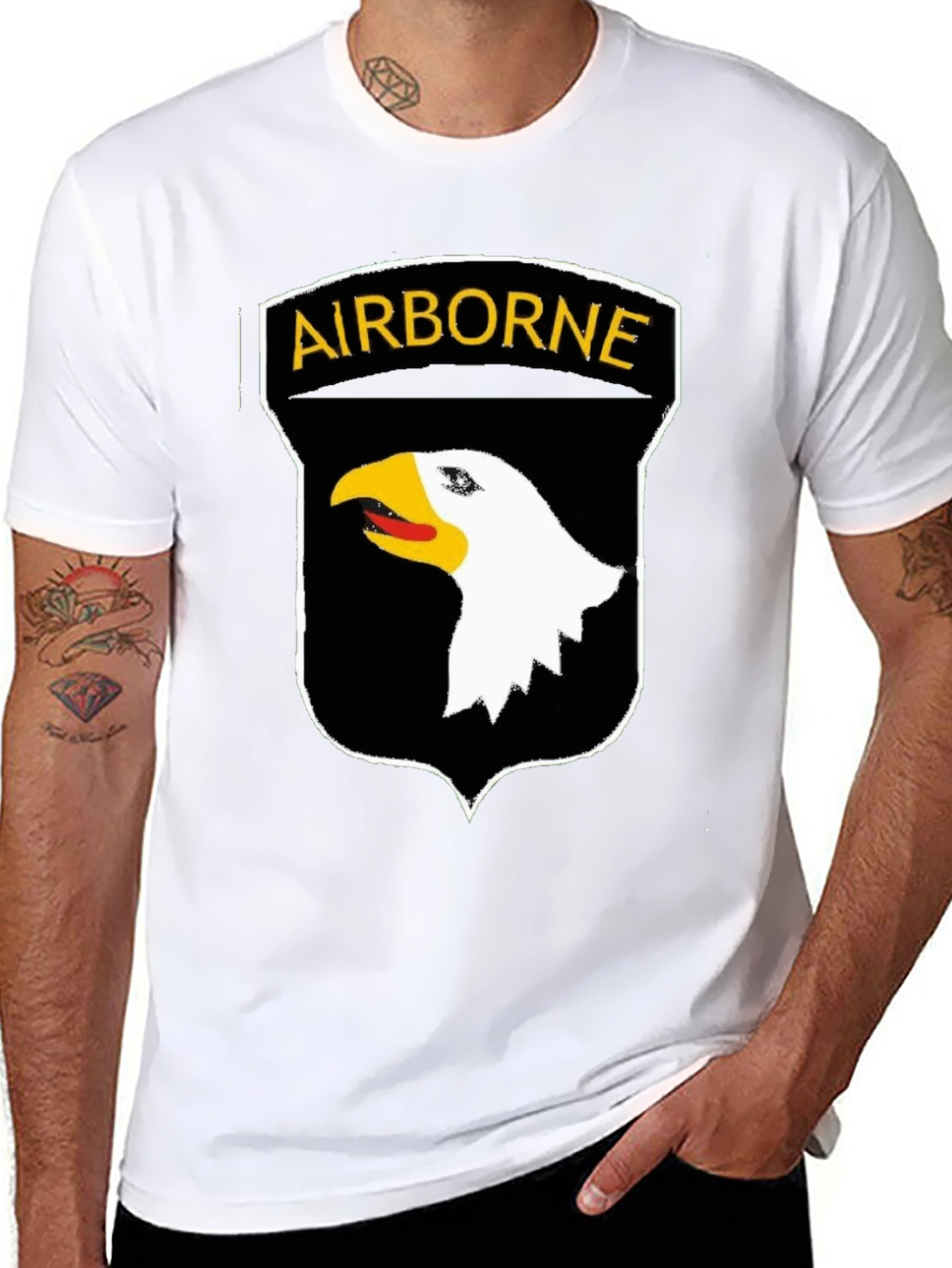 Airborne Eagle Emblem T-Shirt - Military Pride