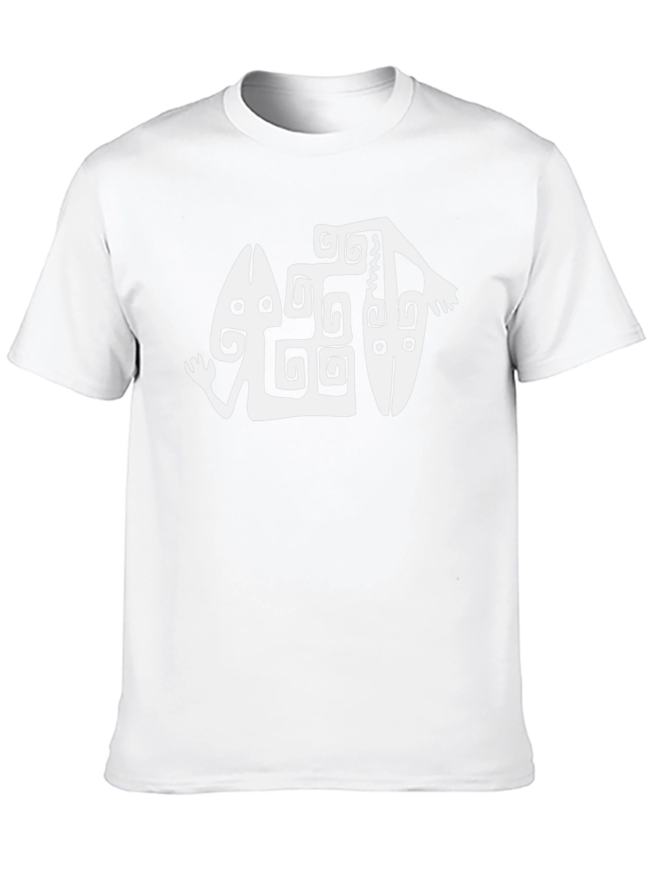 Tribal Art Graphic Tee - Black Cotton Blend