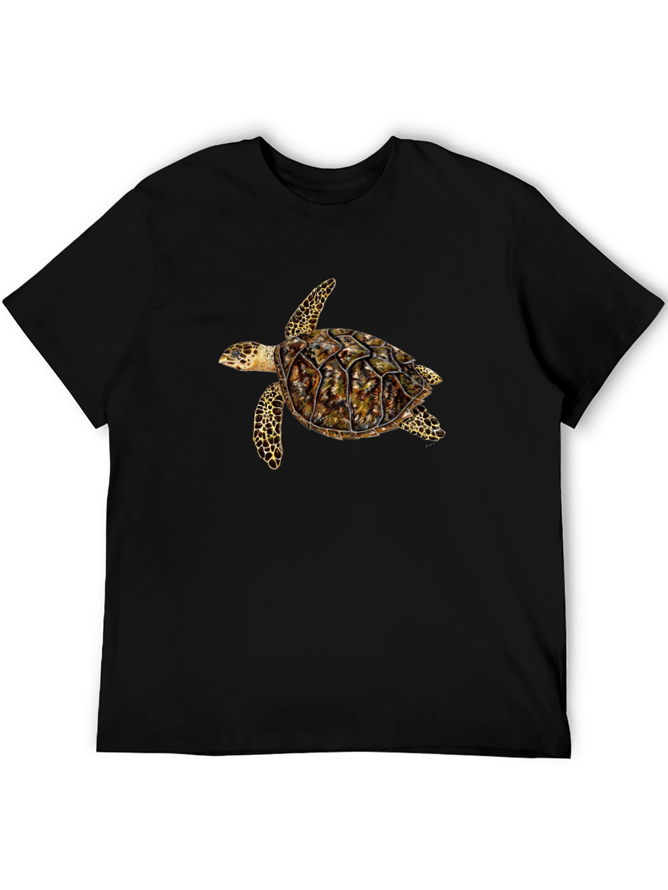 Sea Turtle Graphic Black T-Shirt