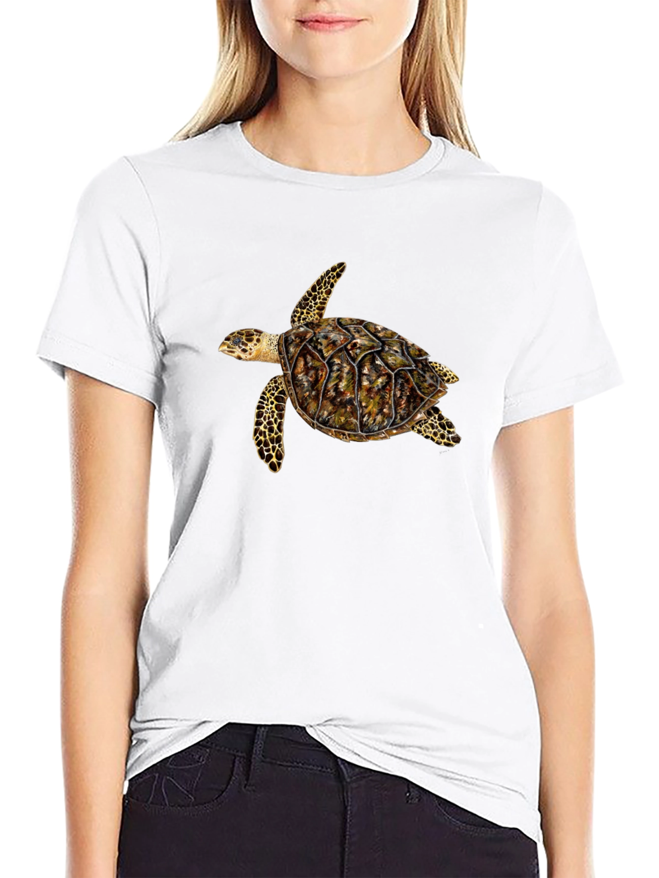 Sea Turtle Graphic Black T-Shirt