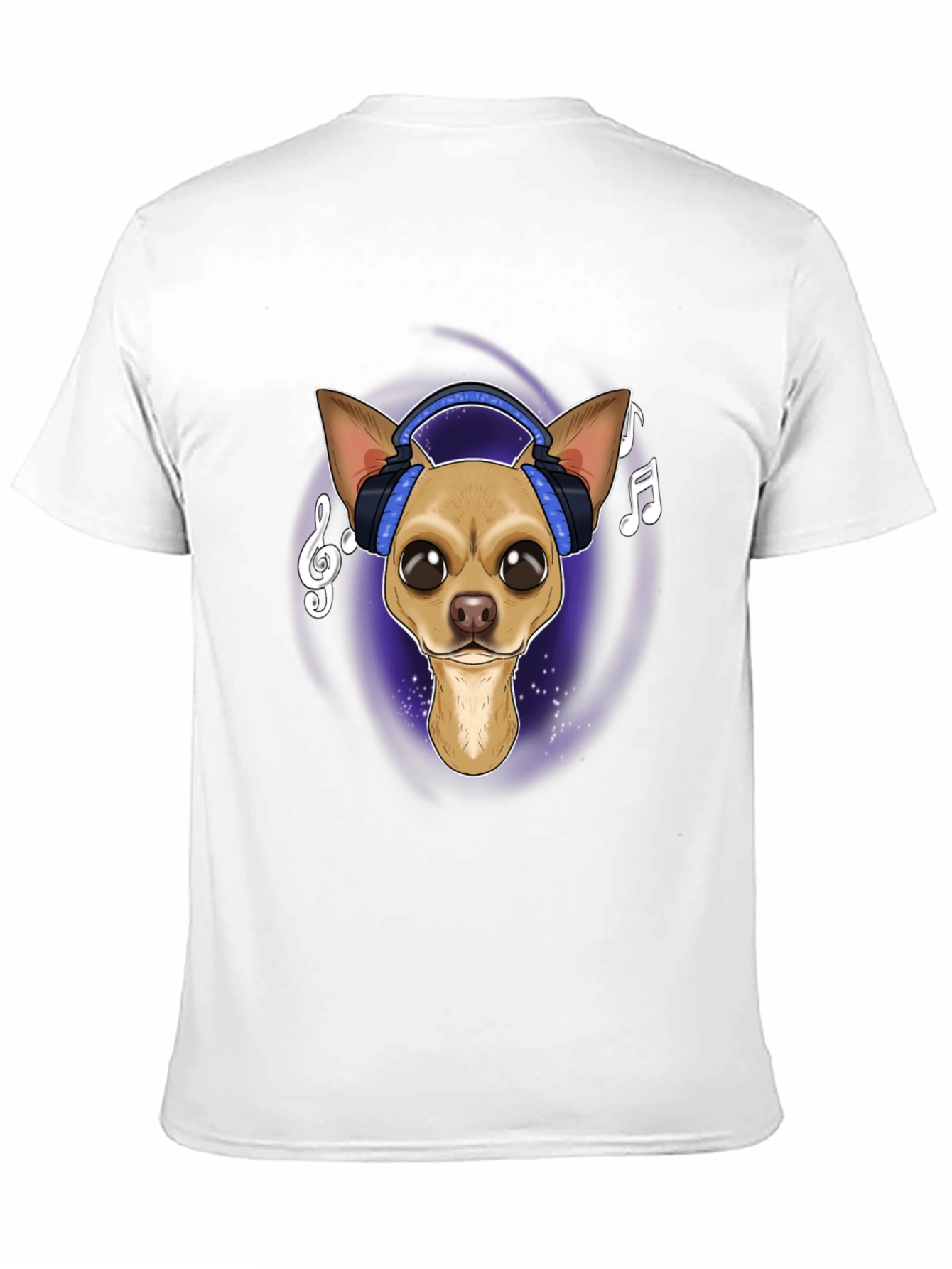 Dog with Headphones Graphic T-Shirt