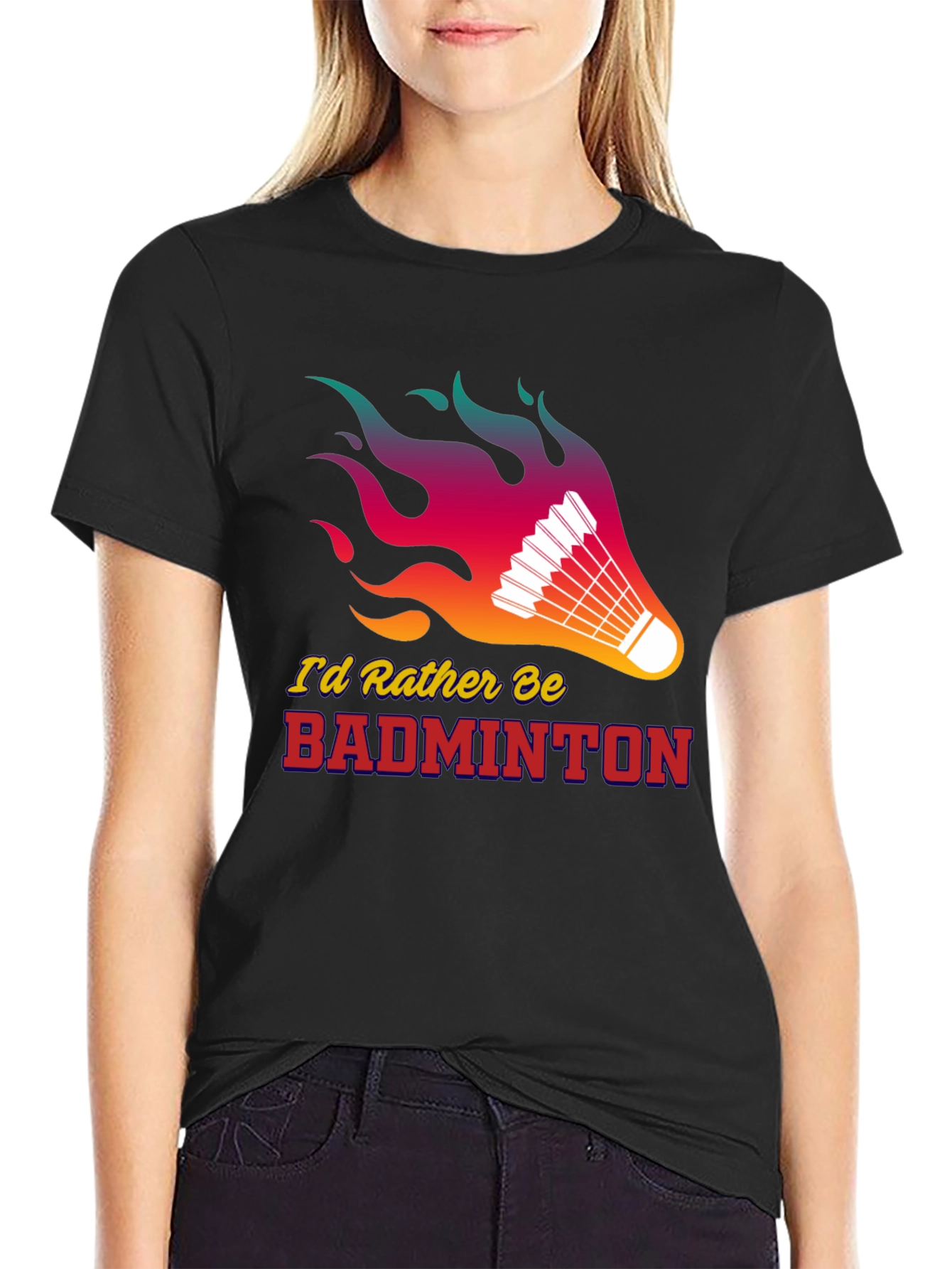 Badminton Lover T-Shirt - Id Rather Be Badminton!