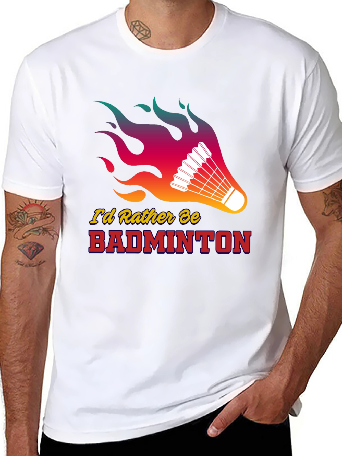 Badminton Lover T-Shirt - Id Rather Be Badminton!