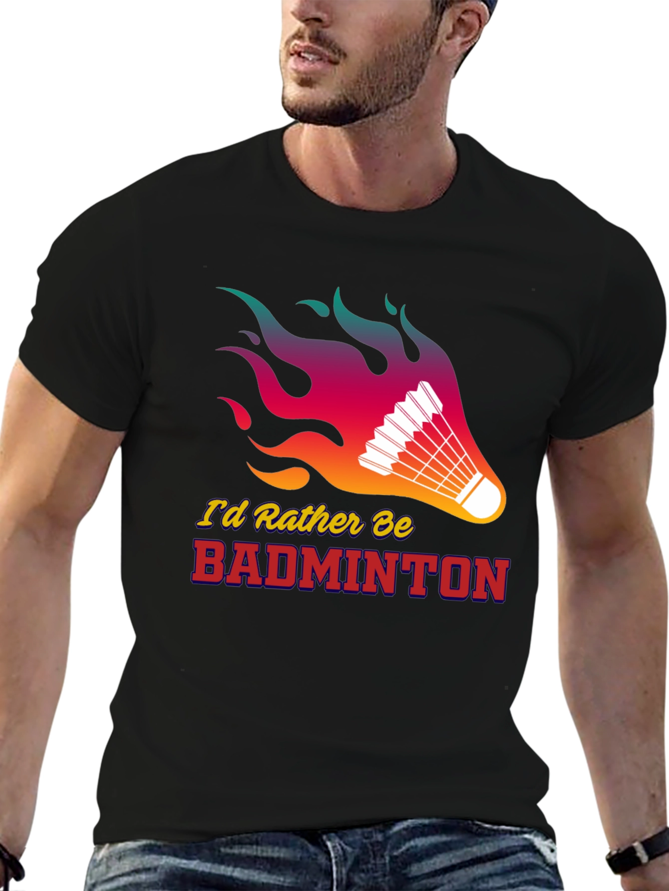 Badminton Lover T-Shirt - Id Rather Be Badminton!