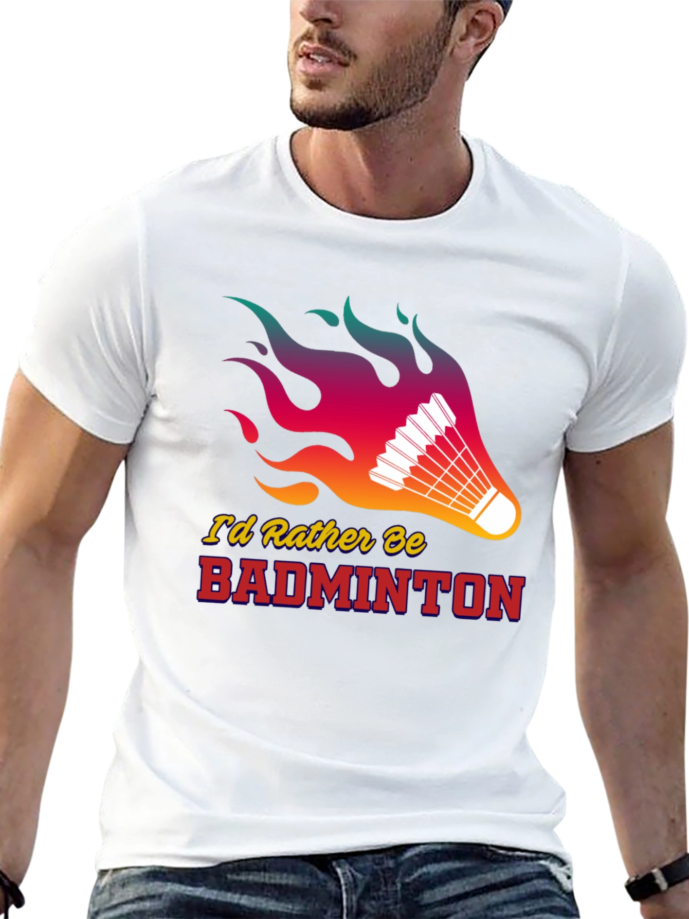 Badminton Lover T-Shirt - Id Rather Be Badminton!