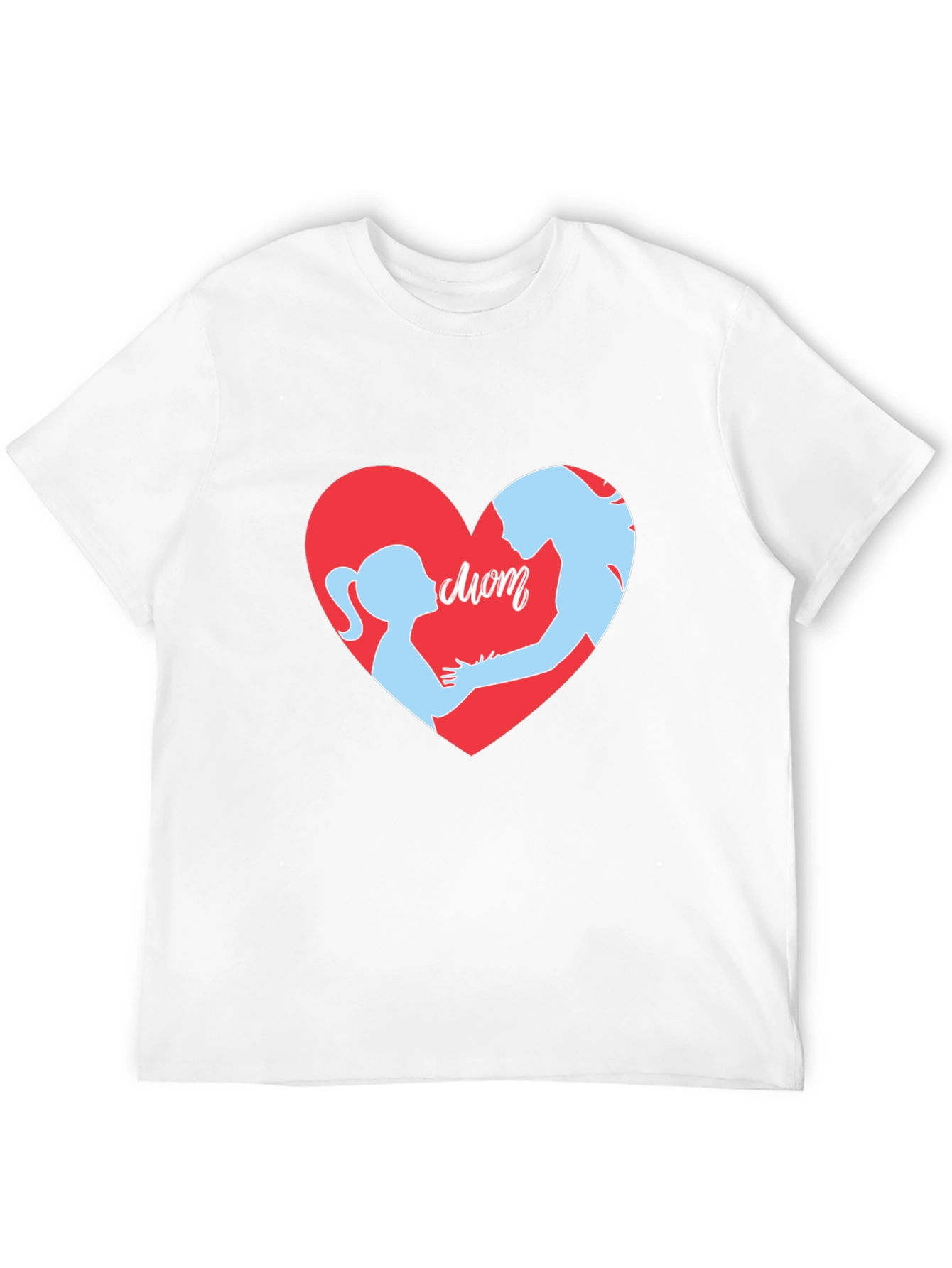 Mom & Daughter Heart T-Shirt - Black