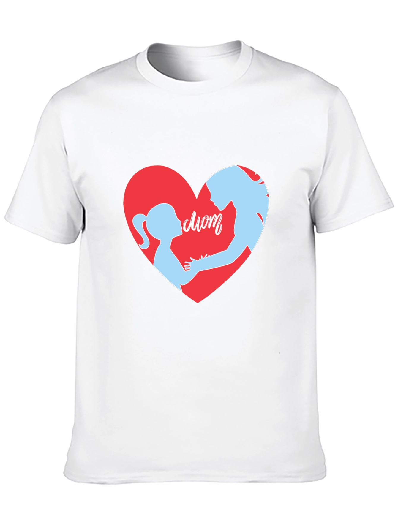 Mom & Daughter Heart T-Shirt - Black