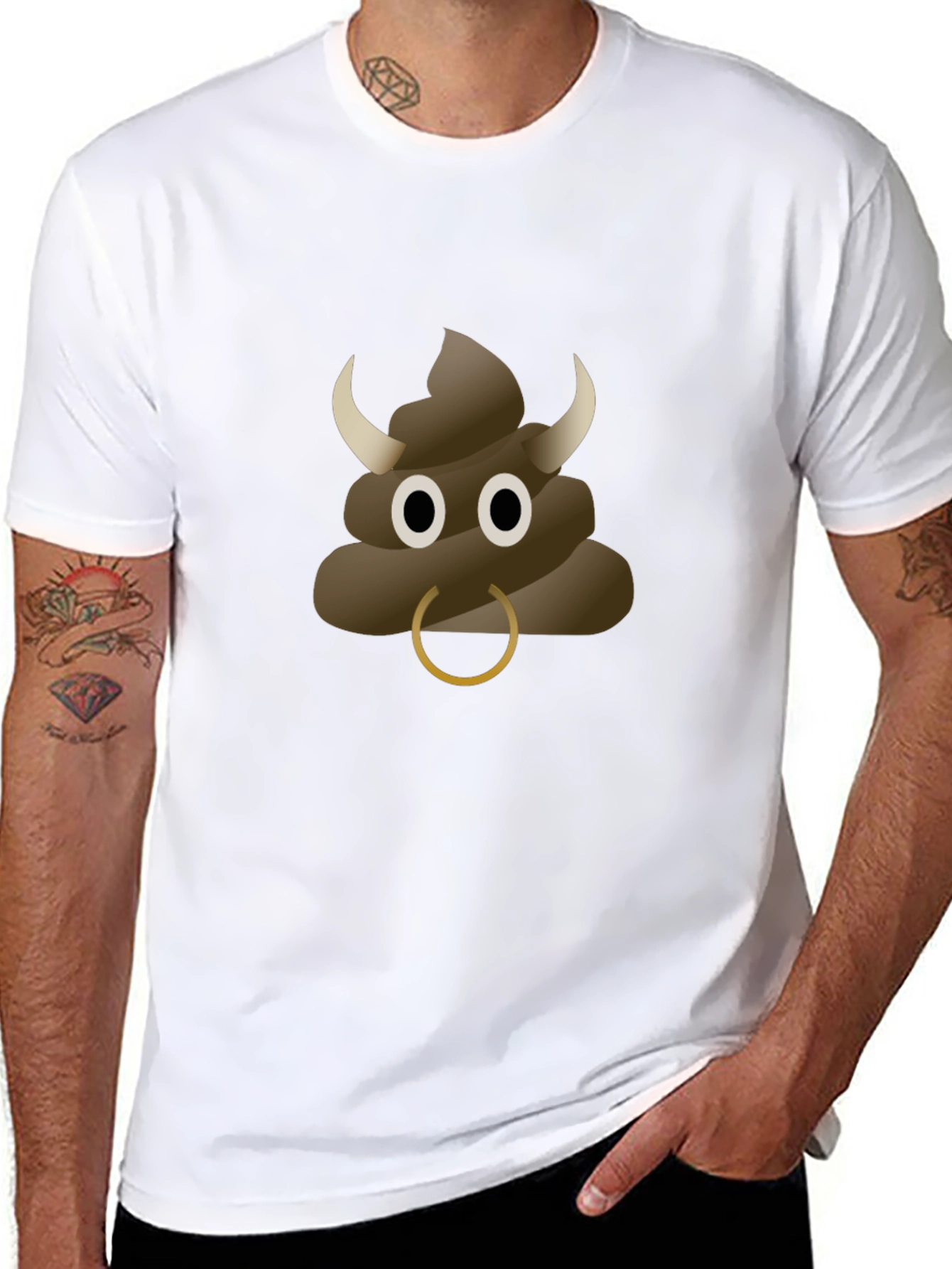 Bull Poop Emoji T-Shirt - Funny & Unique
