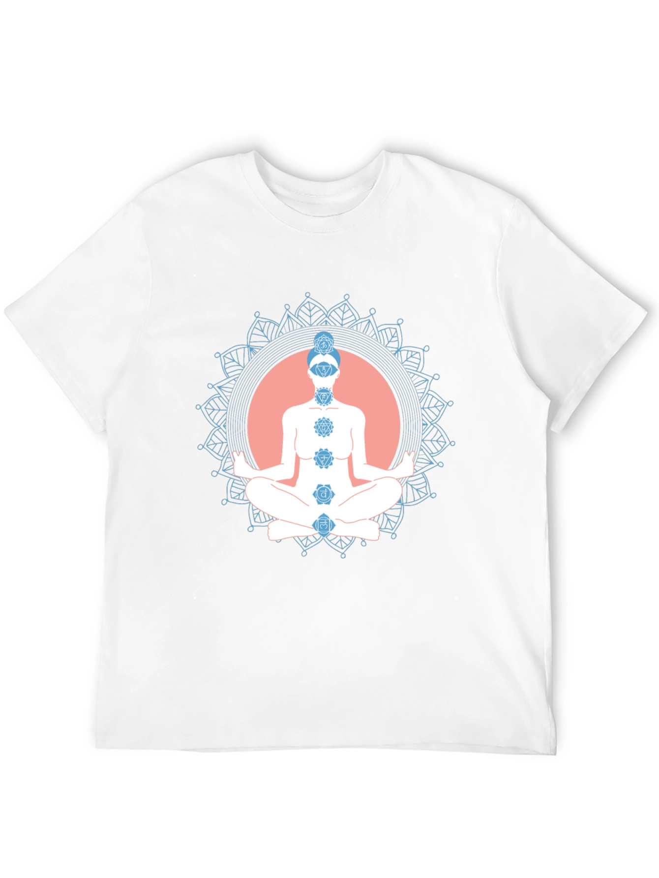 Chakra Meditation Graphic Black T-Shirt