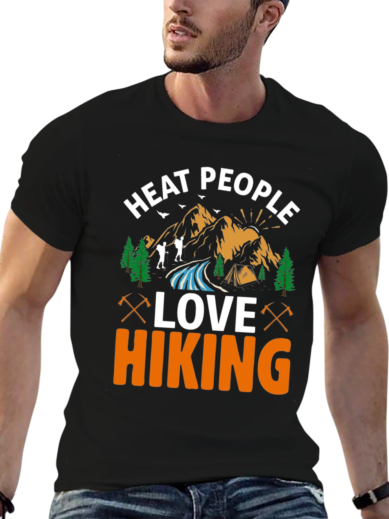 Heat People Love Hiking Graphic Tee