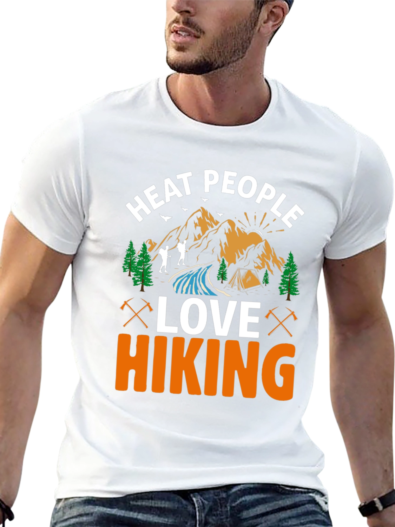 Heat People Love Hiking Graphic Tee