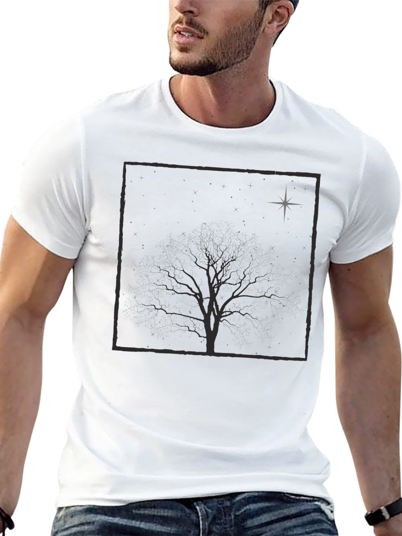 Starry Night Tree Graphic Tee