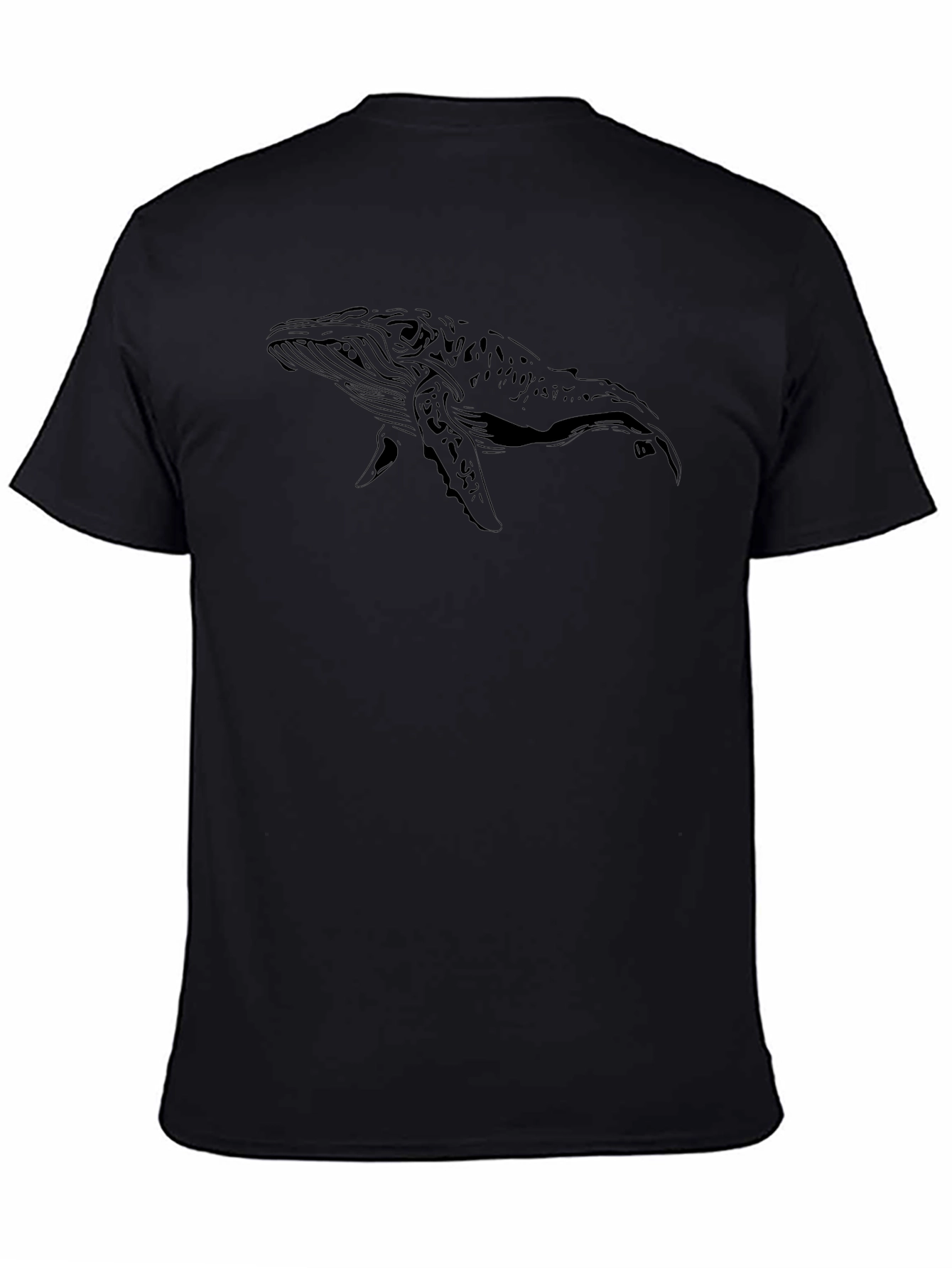 Whale Graphic Black T-Shirt
