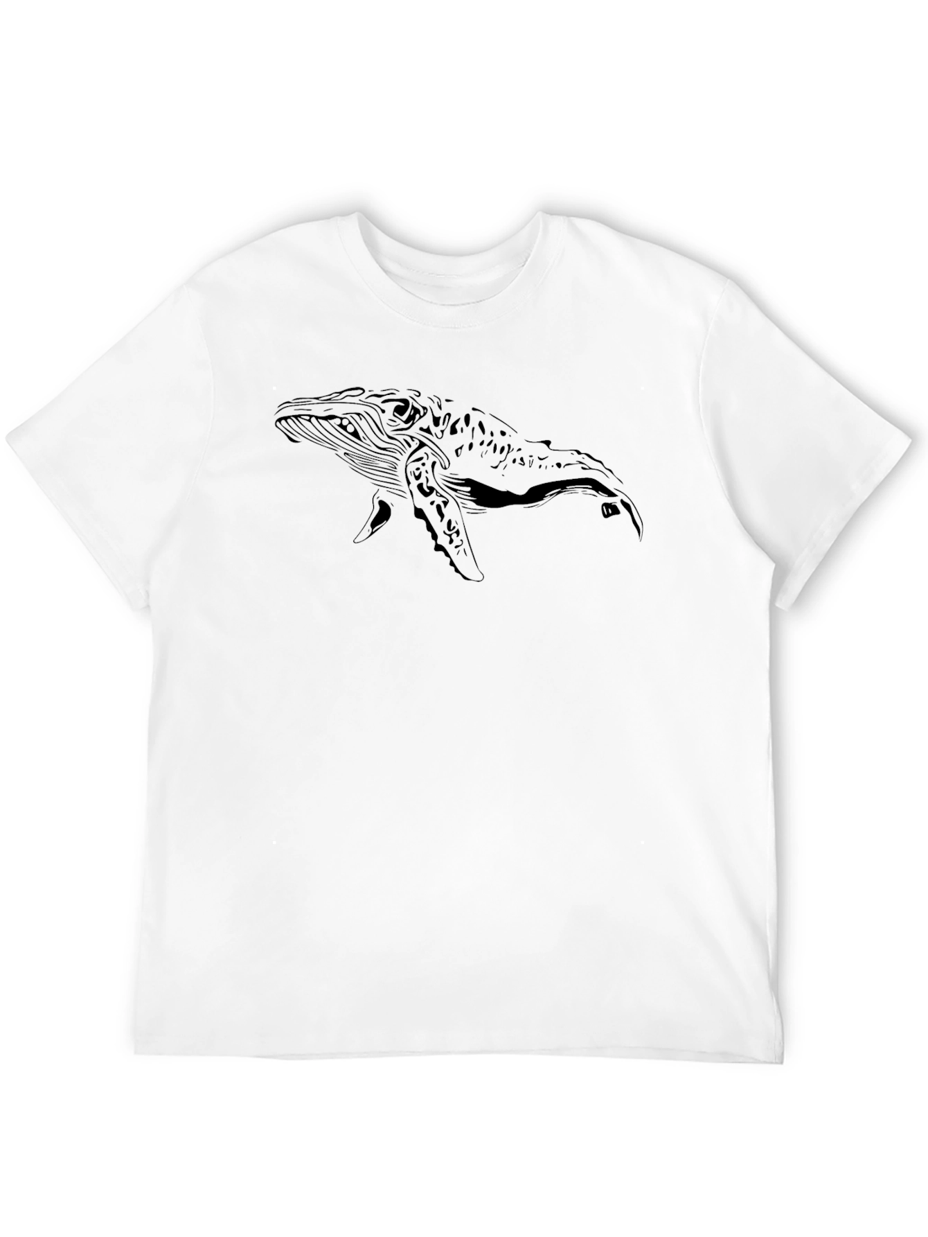 Whale Graphic Black T-Shirt