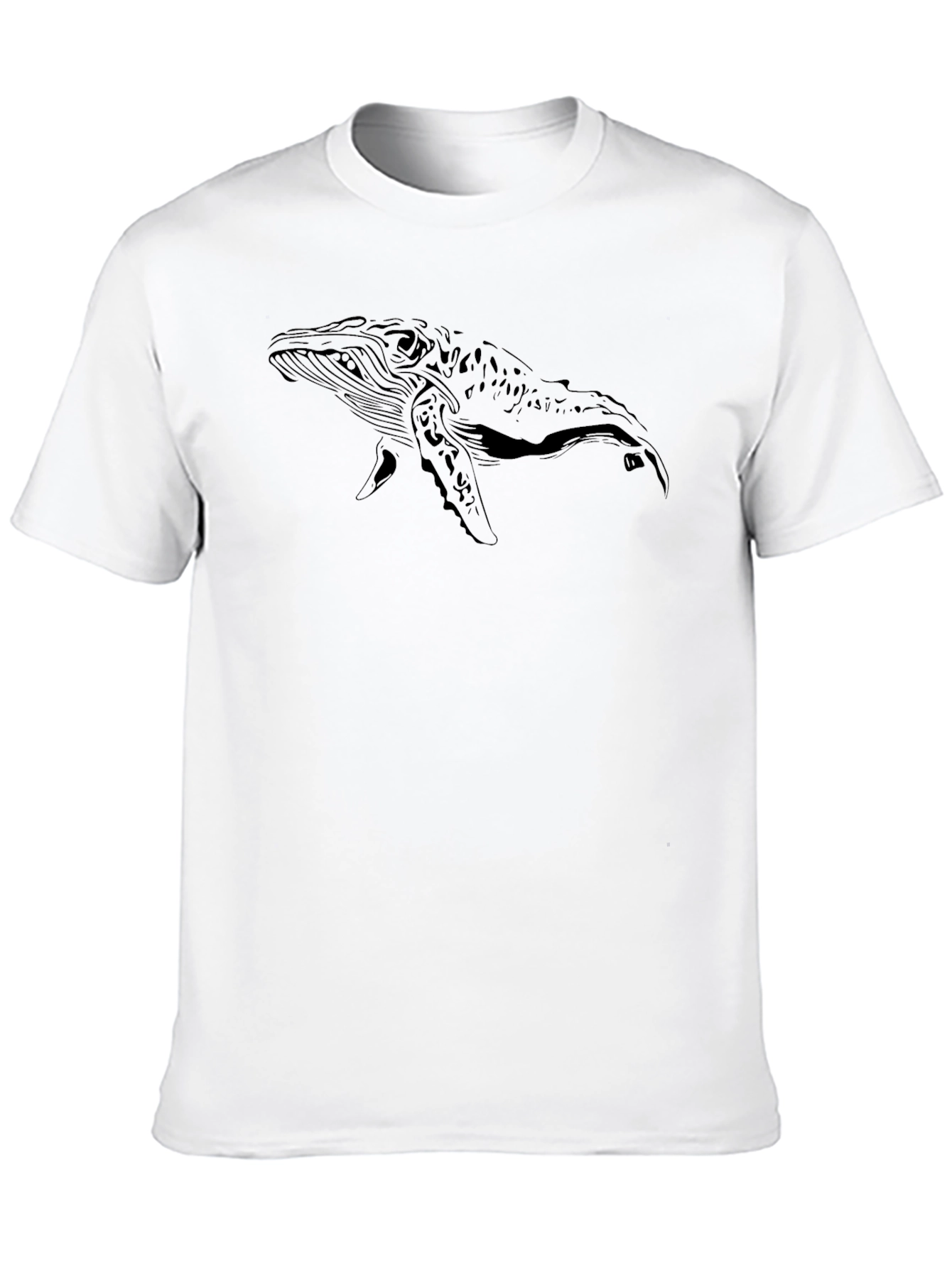 Whale Graphic Black T-Shirt