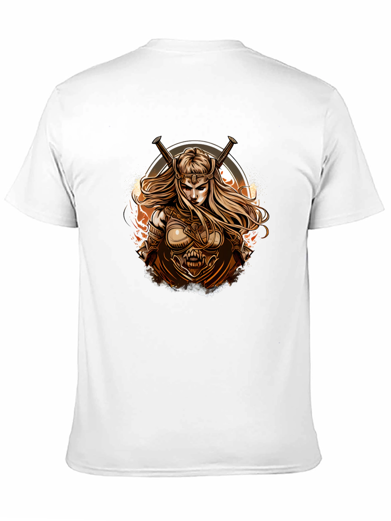 Valkyrie Warrior Graphic Tee - Black Cotton Blend
