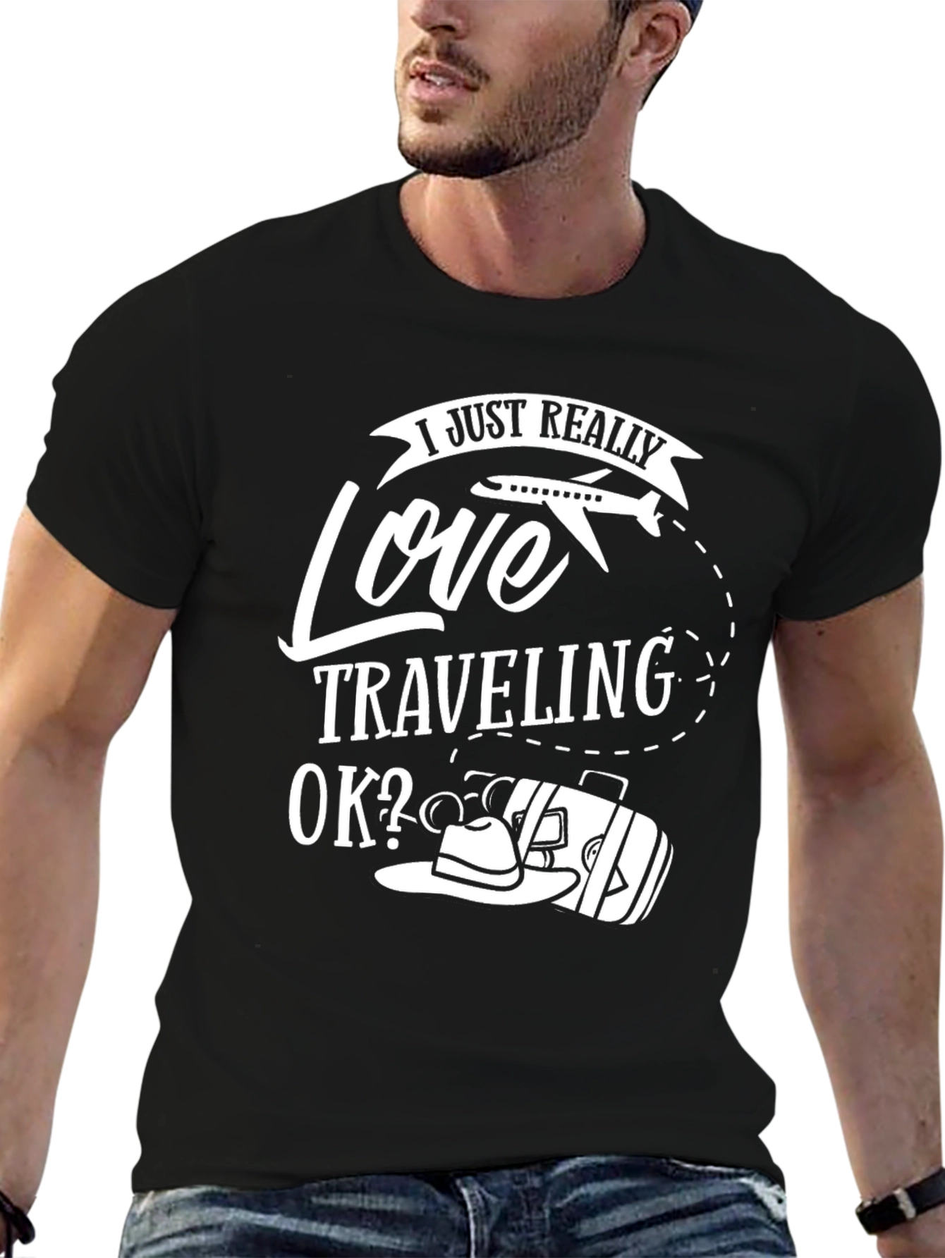 Love Traveling T-Shirt - Black Travel Tee
