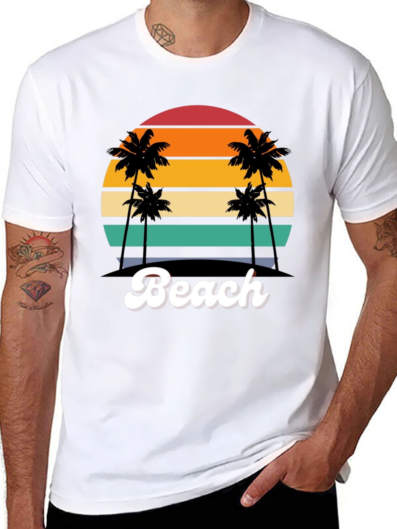 Retro Beach Sunset T-Shirt