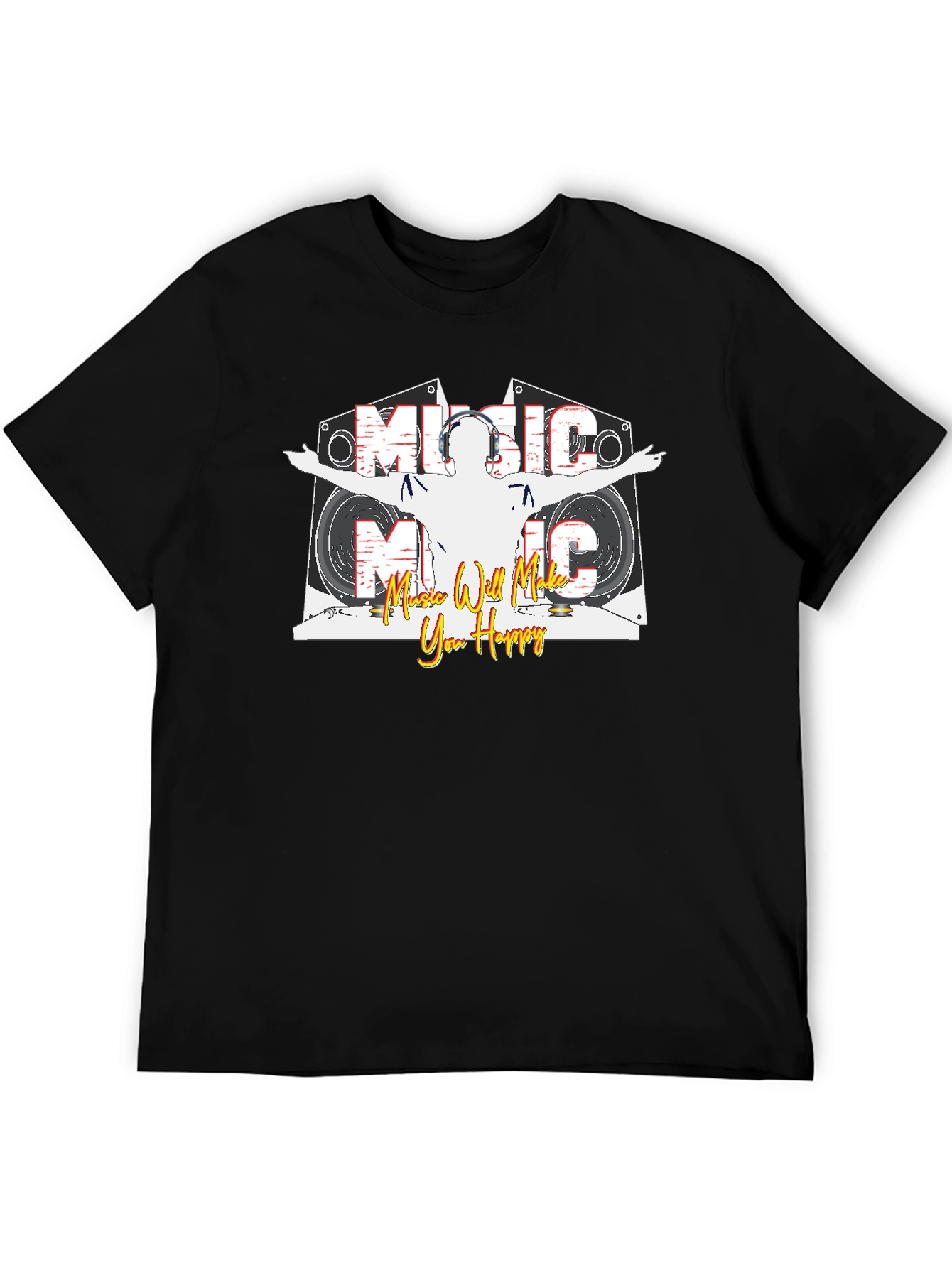 Music Makes You Happy Graphic T-Shirt