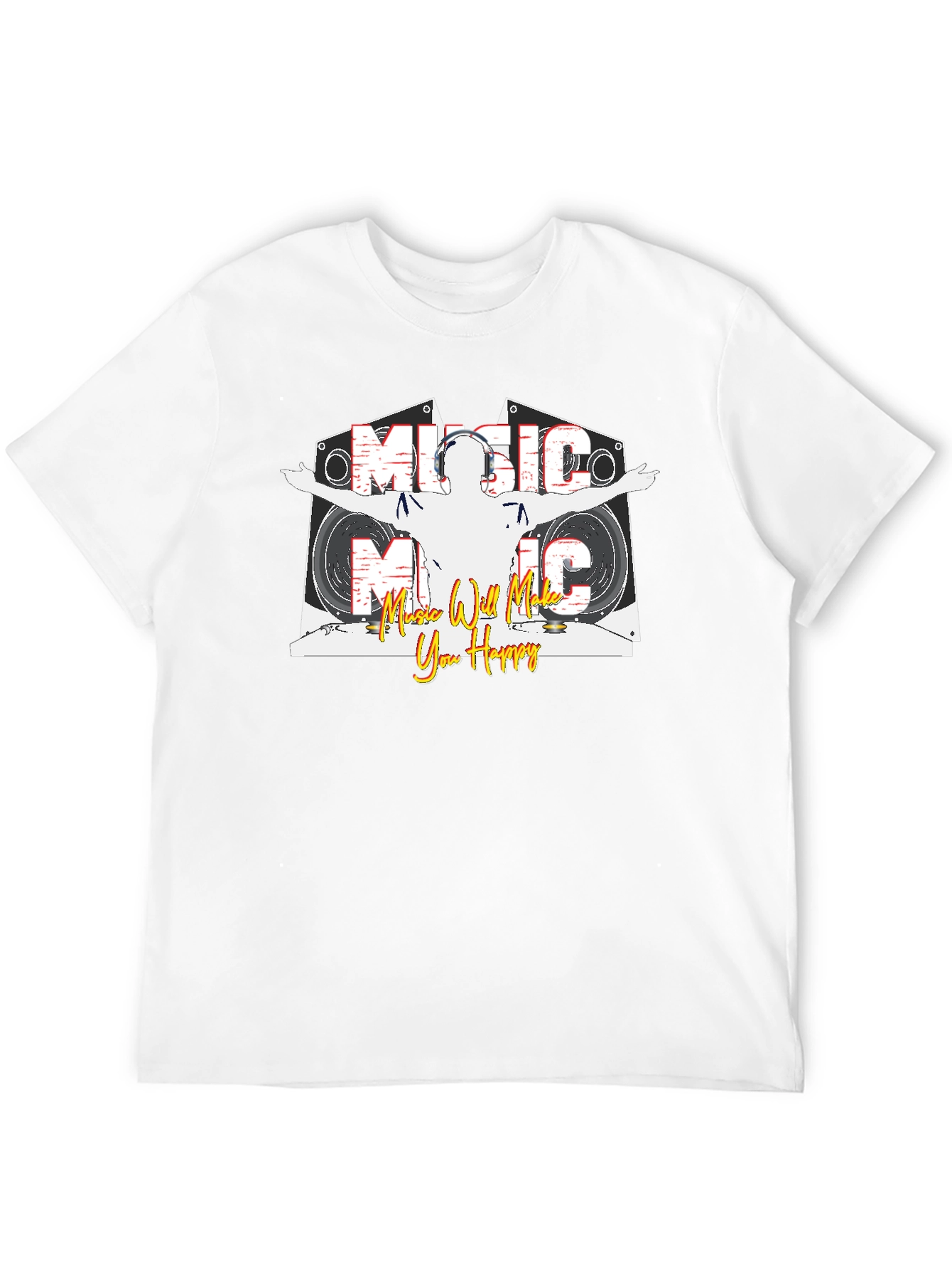 Music Makes You Happy Graphic T-Shirt