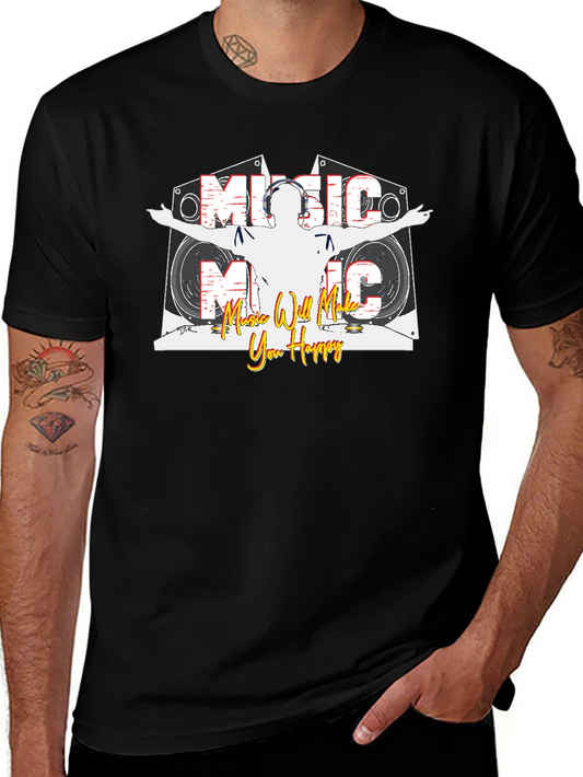 Music Makes You Happy Graphic T-Shirt