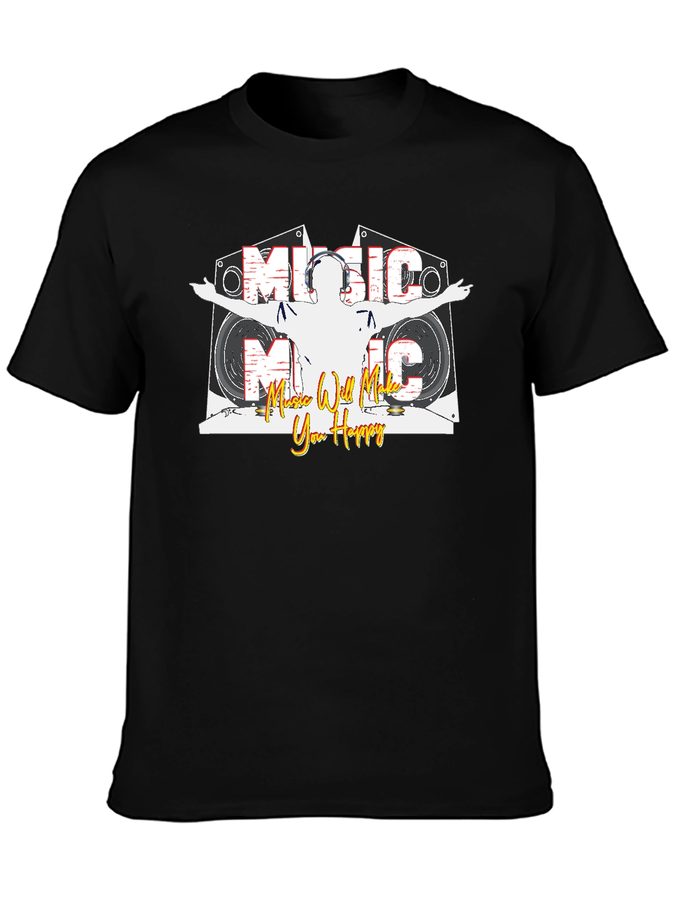 Music Makes You Happy Graphic T-Shirt