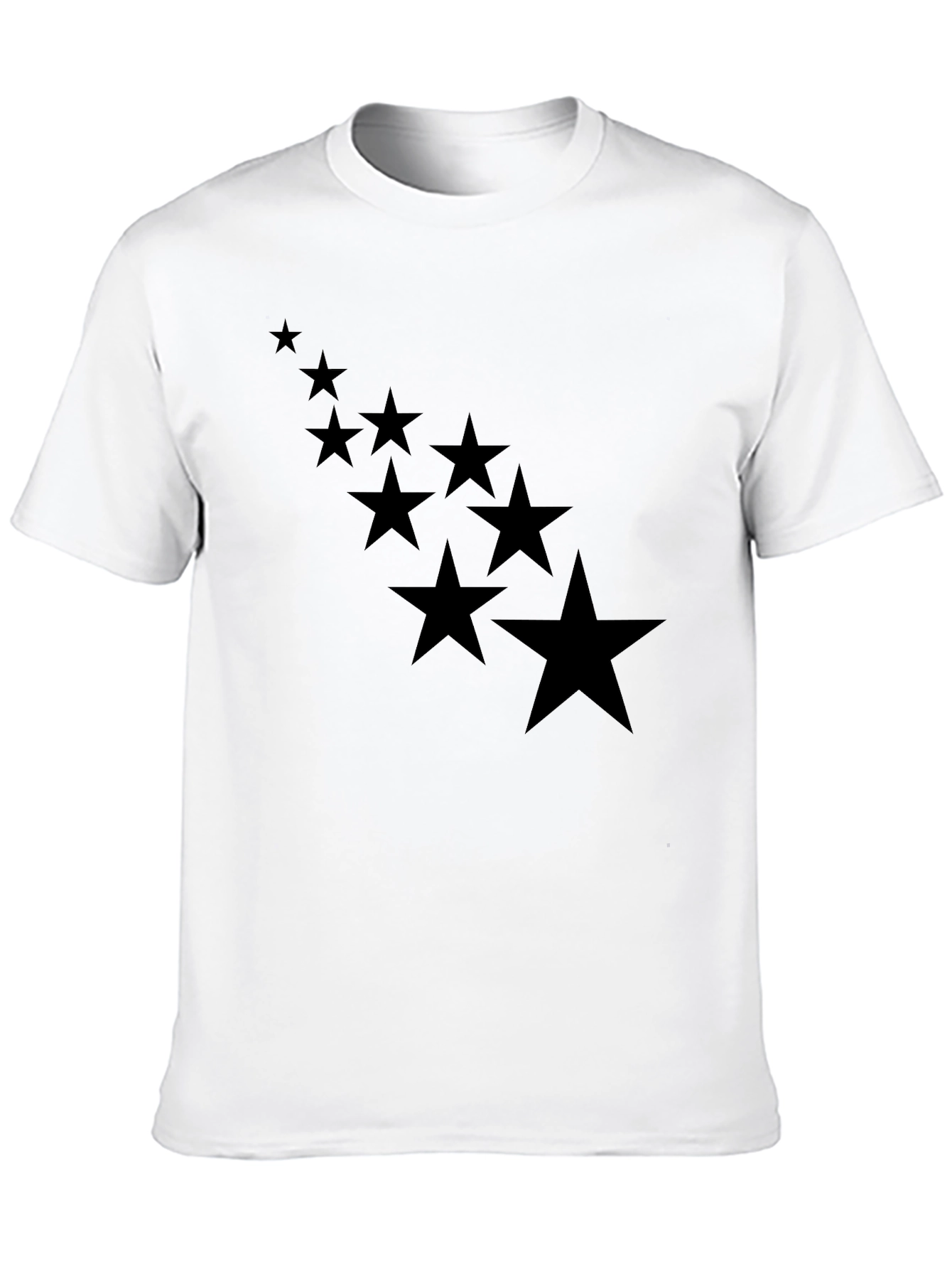 Black Starfall Tee - Stylish Mens Cotton T-Shirt