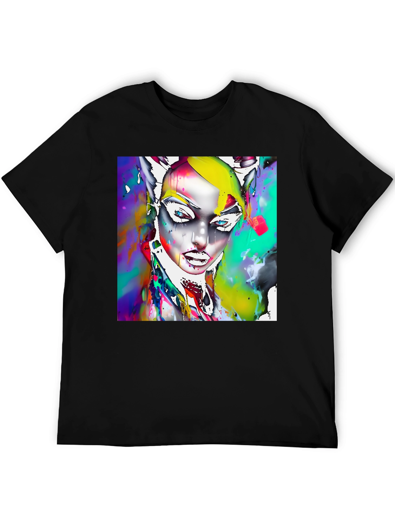 Abstract Art T-Shirt - Catwoman Inspired Design