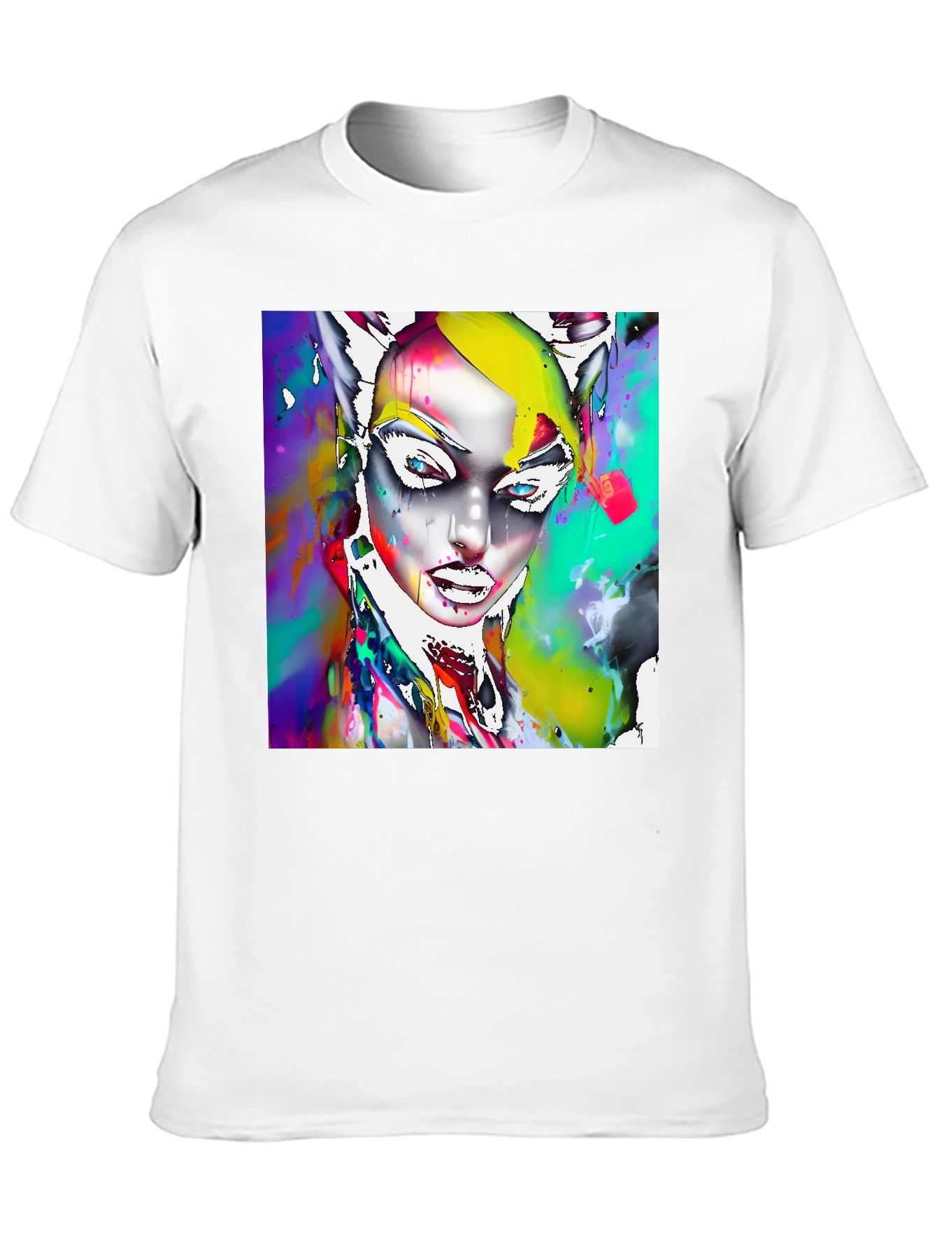 Abstract Art T-Shirt - Catwoman Inspired Design