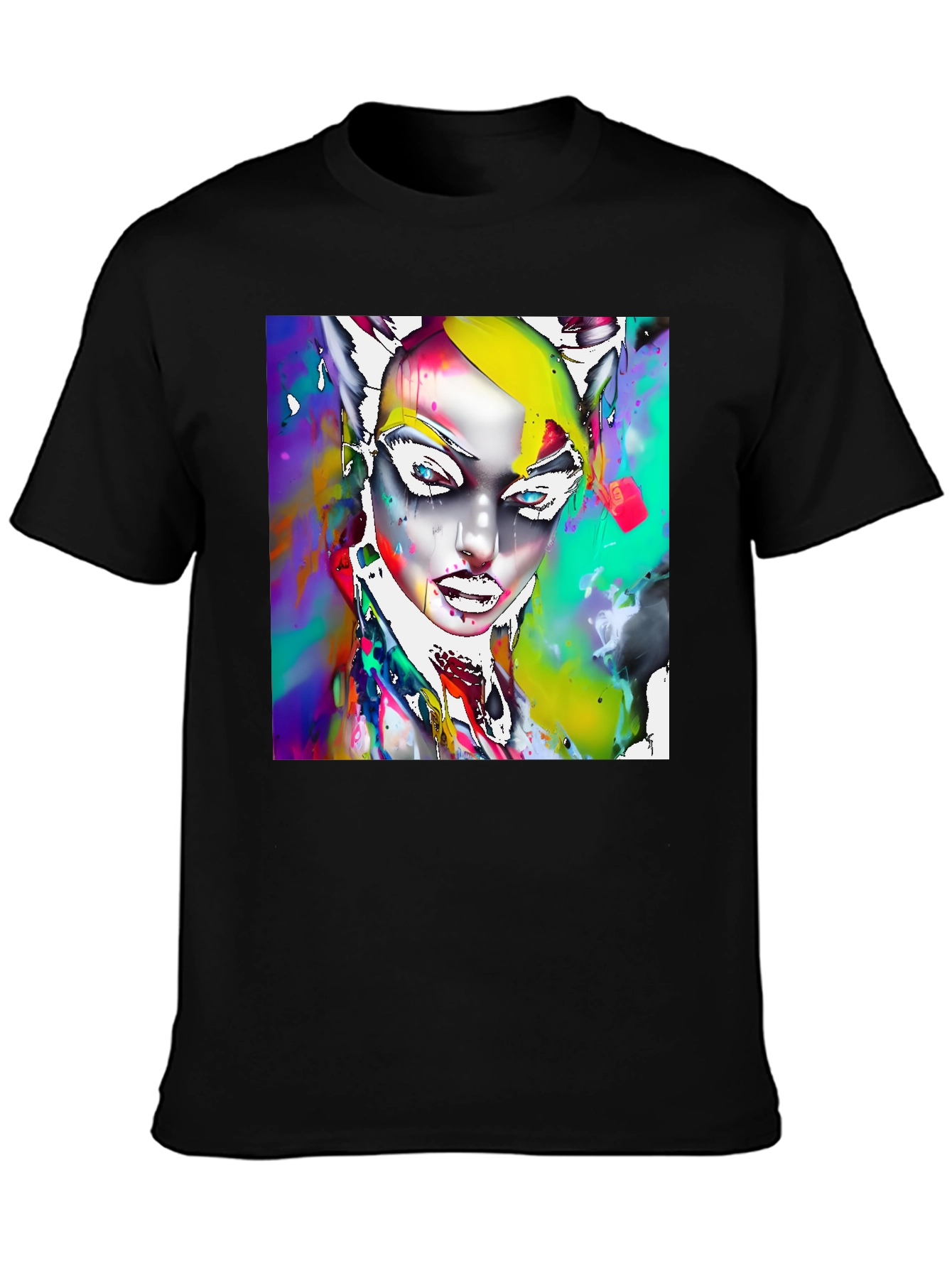 Abstract Art T-Shirt - Catwoman Inspired Design