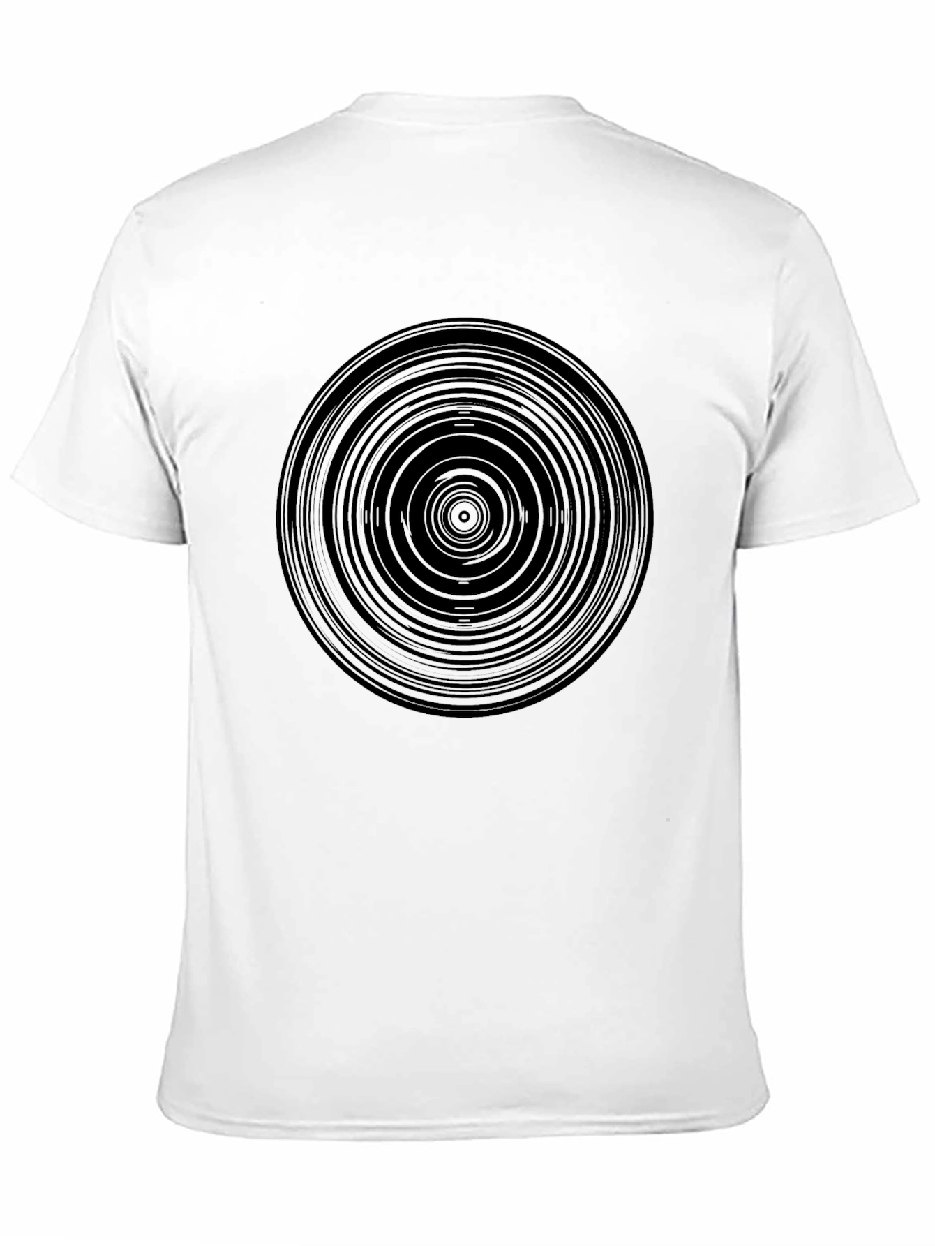 Abstract Circle Graphic Black T-Shirt