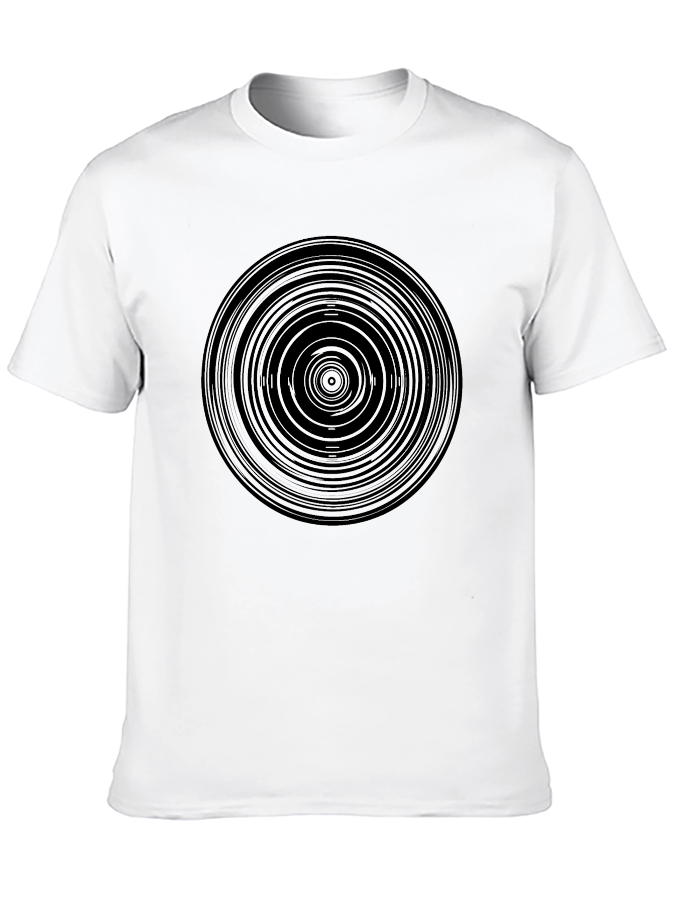 Abstract Circle Graphic Black T-Shirt