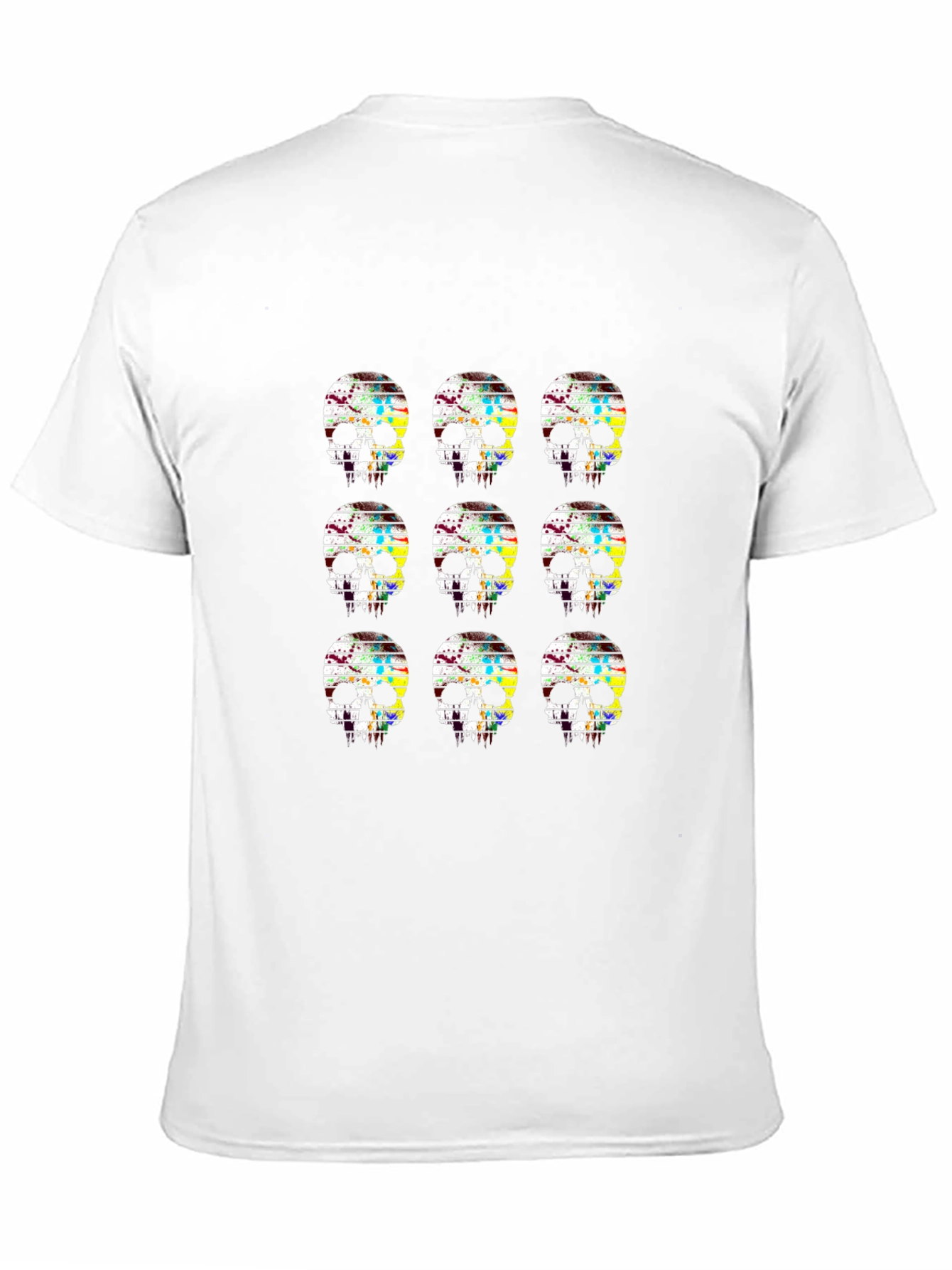 Skull Grid Graphic Tee - Mens Black T-Shirt