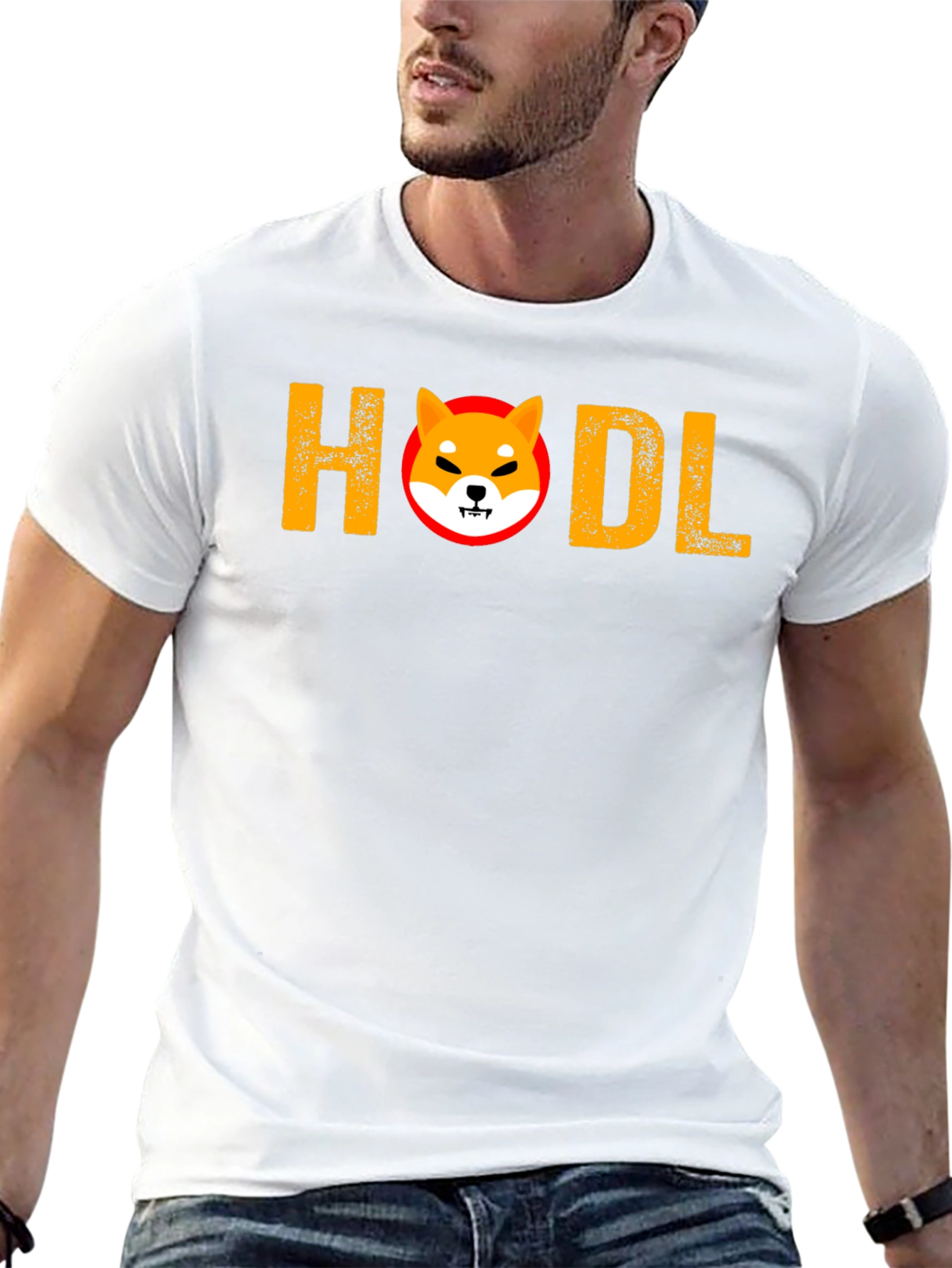 HODL Shiba Inu Black T-Shirt - Crypto Meme Apparel