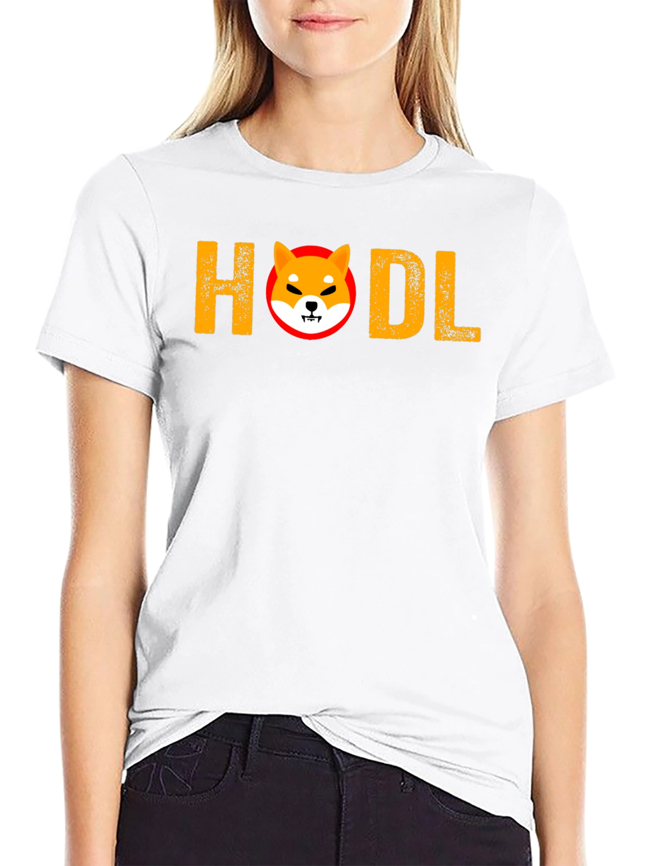 HODL Shiba Inu Black T-Shirt - Crypto Meme Apparel